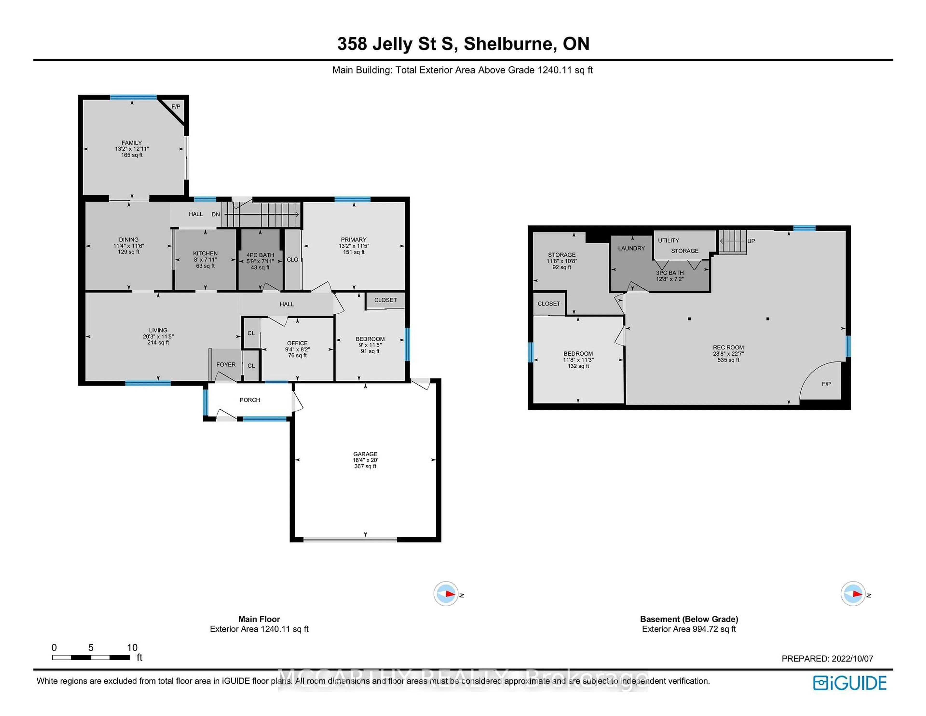 Floor plan for 358 JELLY St, Shelburne Ontario L9V 2Y6