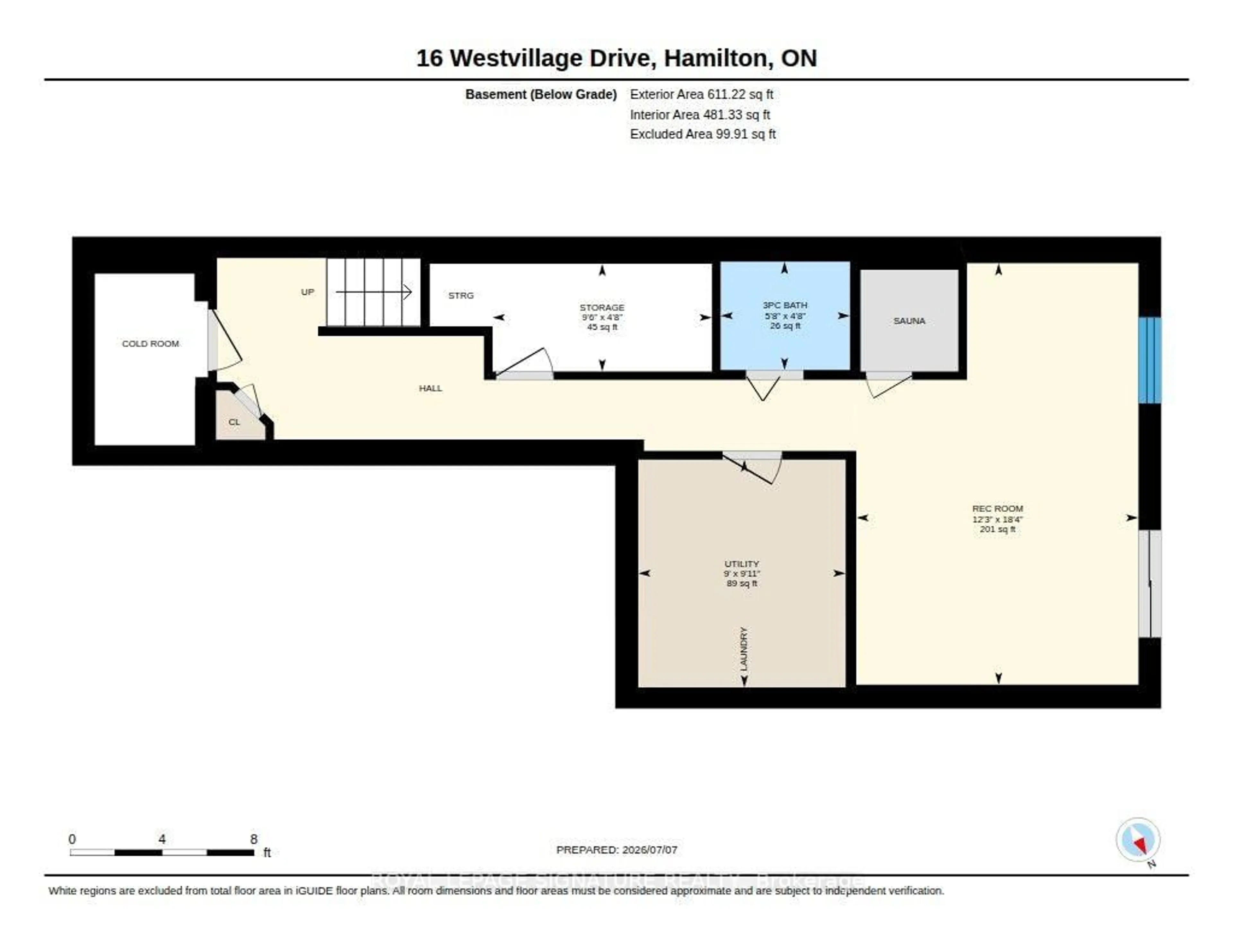 Floor plan for 16 Westvillage Dr, Hamilton Ontario L9B 2M5