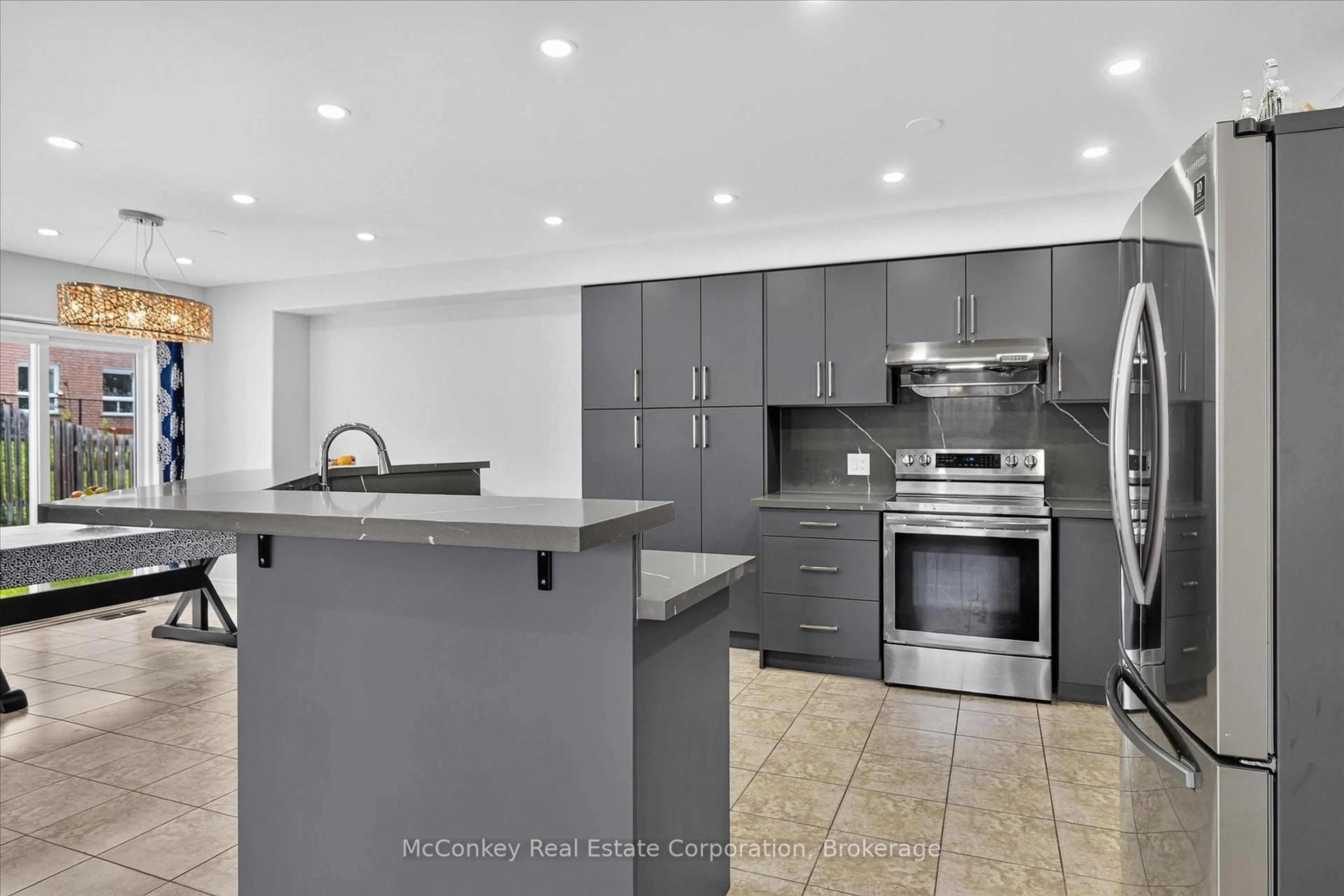 Open concept kitchen, ceramic/tile floor for 609 ACKERMAN Cres, Peterborough Ontario K9K 2S5