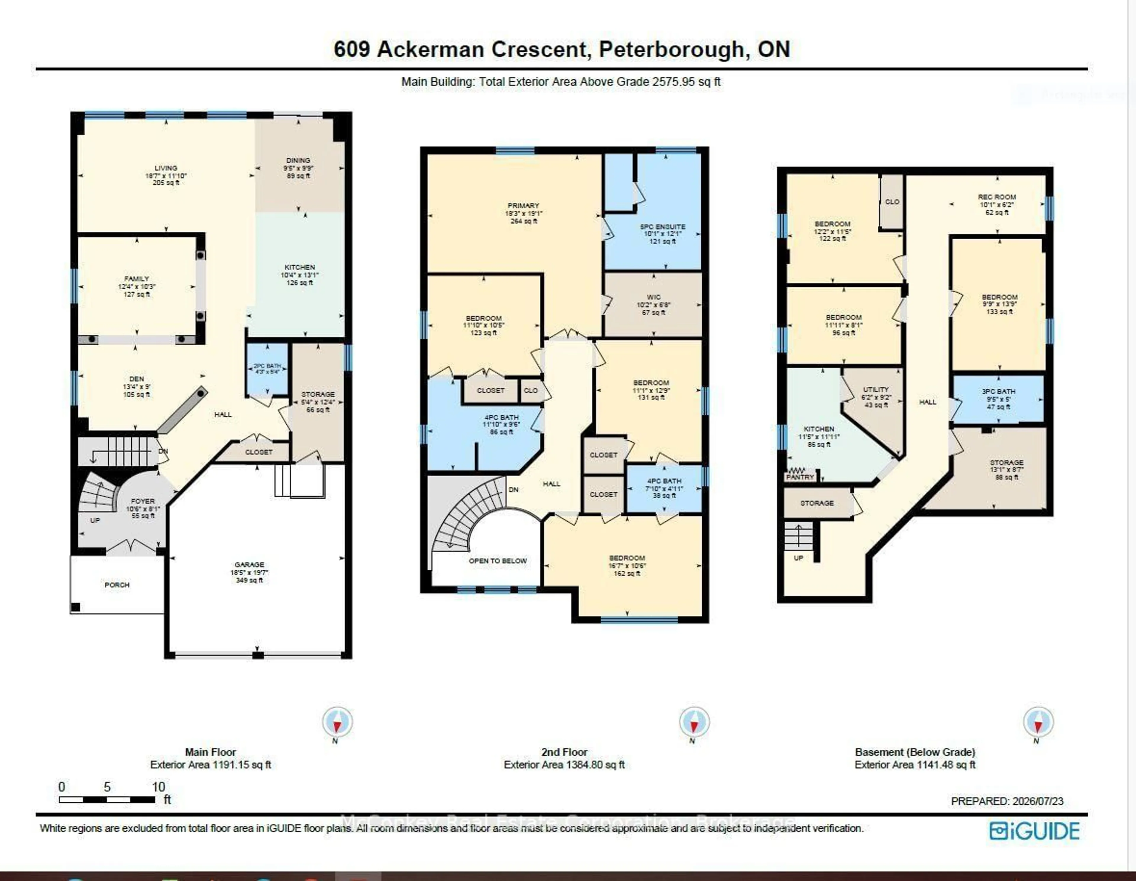 Floor plan for 609 ACKERMAN Cres, Peterborough Ontario K9K 2S5