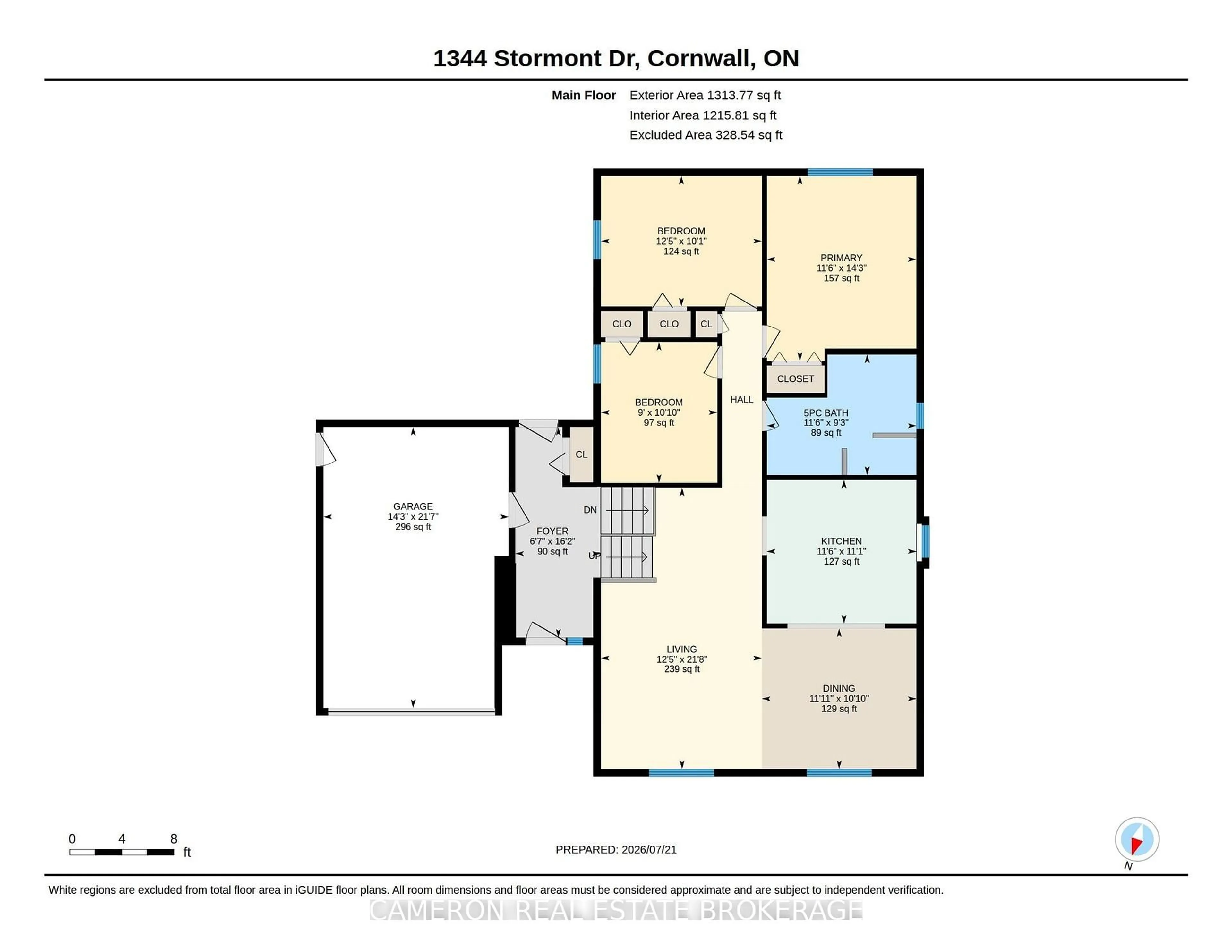 Floor plan for 1344 Stormont Dr, Cornwall Ontario K6H 6Y1