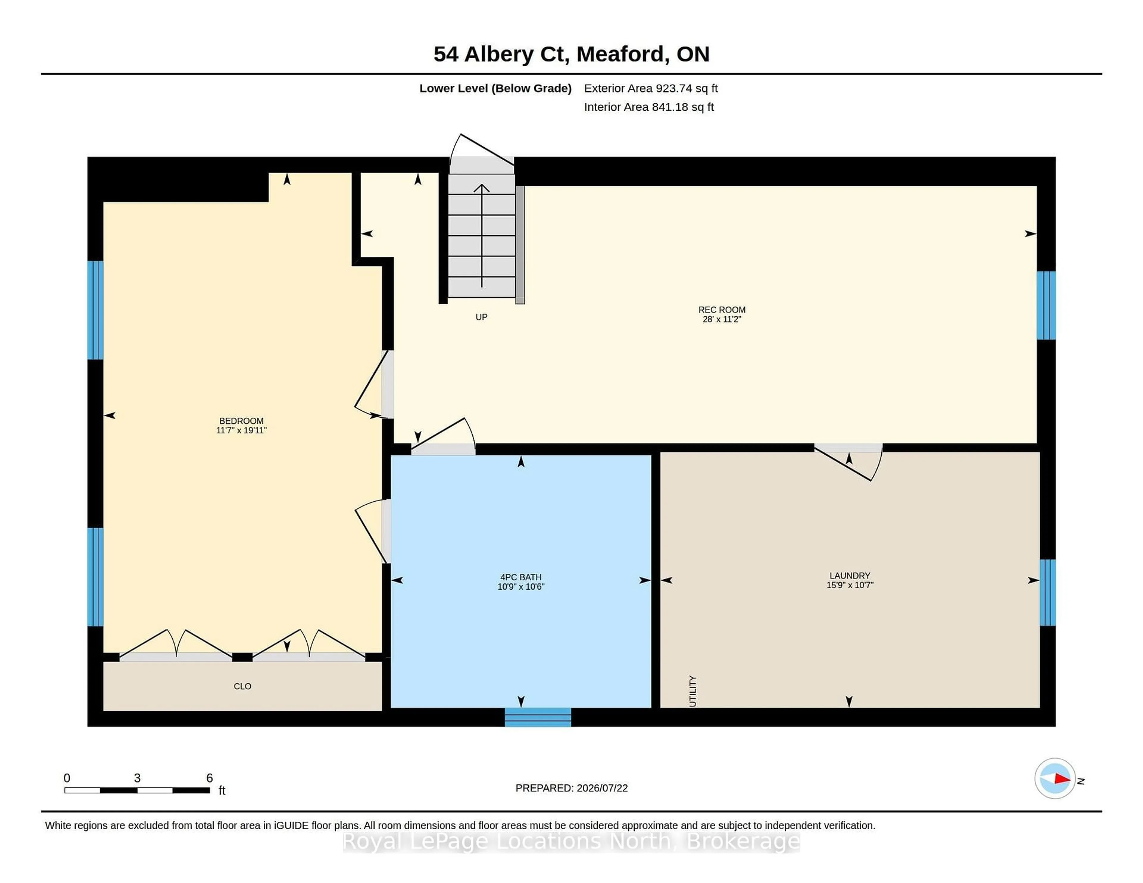 Floor plan for 54 Albery Crt, Meaford Ontario N4L 1J8