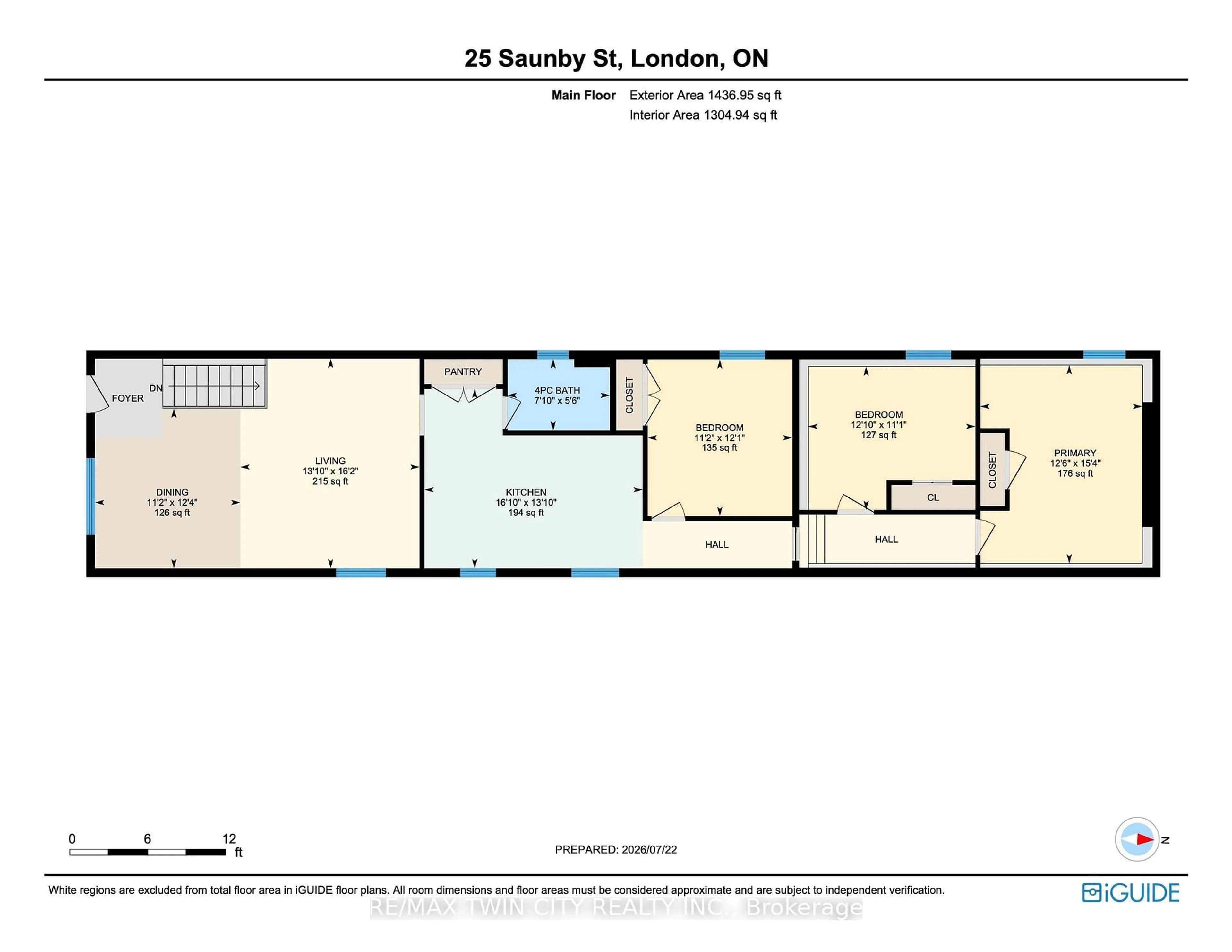 Floor plan for 25 SAUNBY St, London North Ontario N6G 1A2