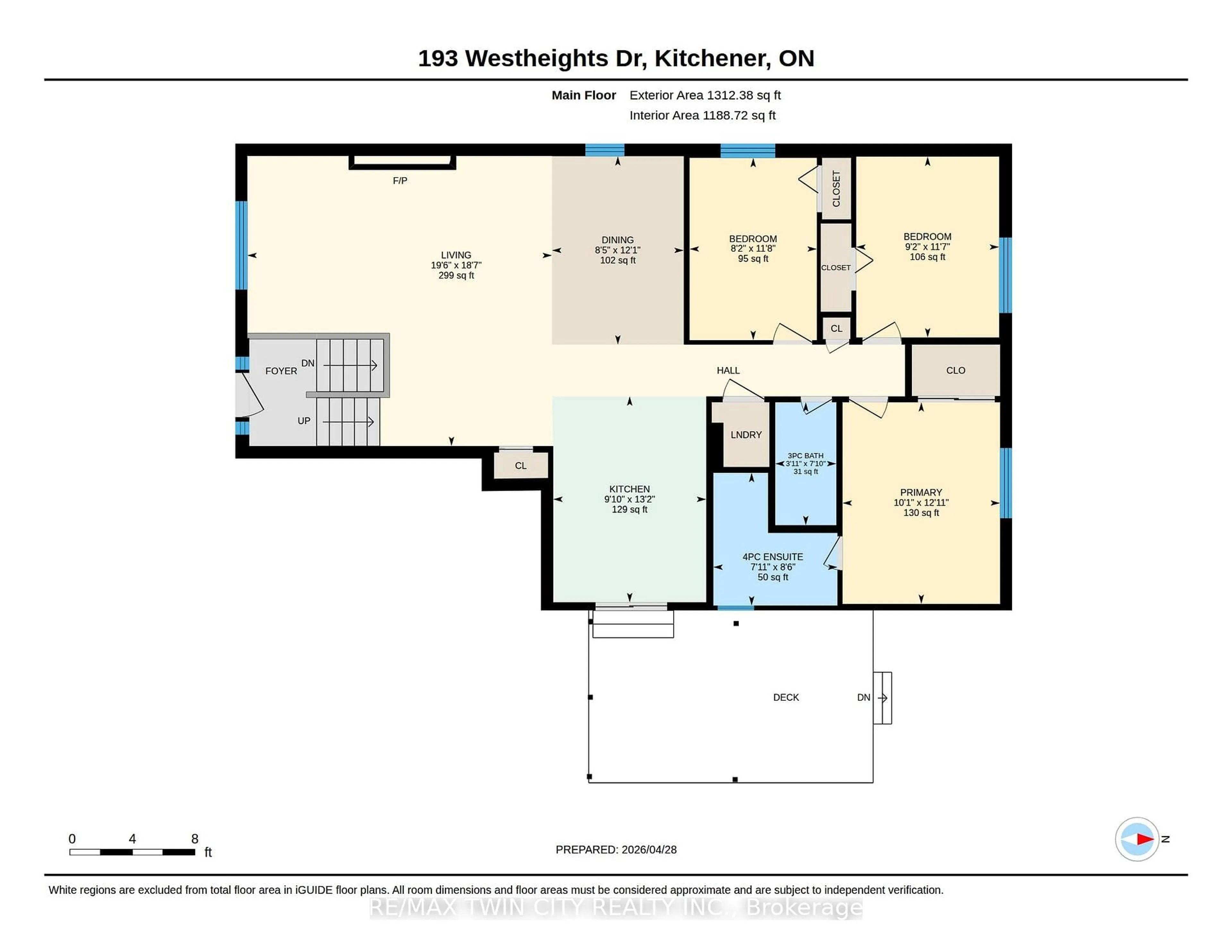 Floor plan for 193 Westheights Dr, Kitchener Ontario N2N 1K2
