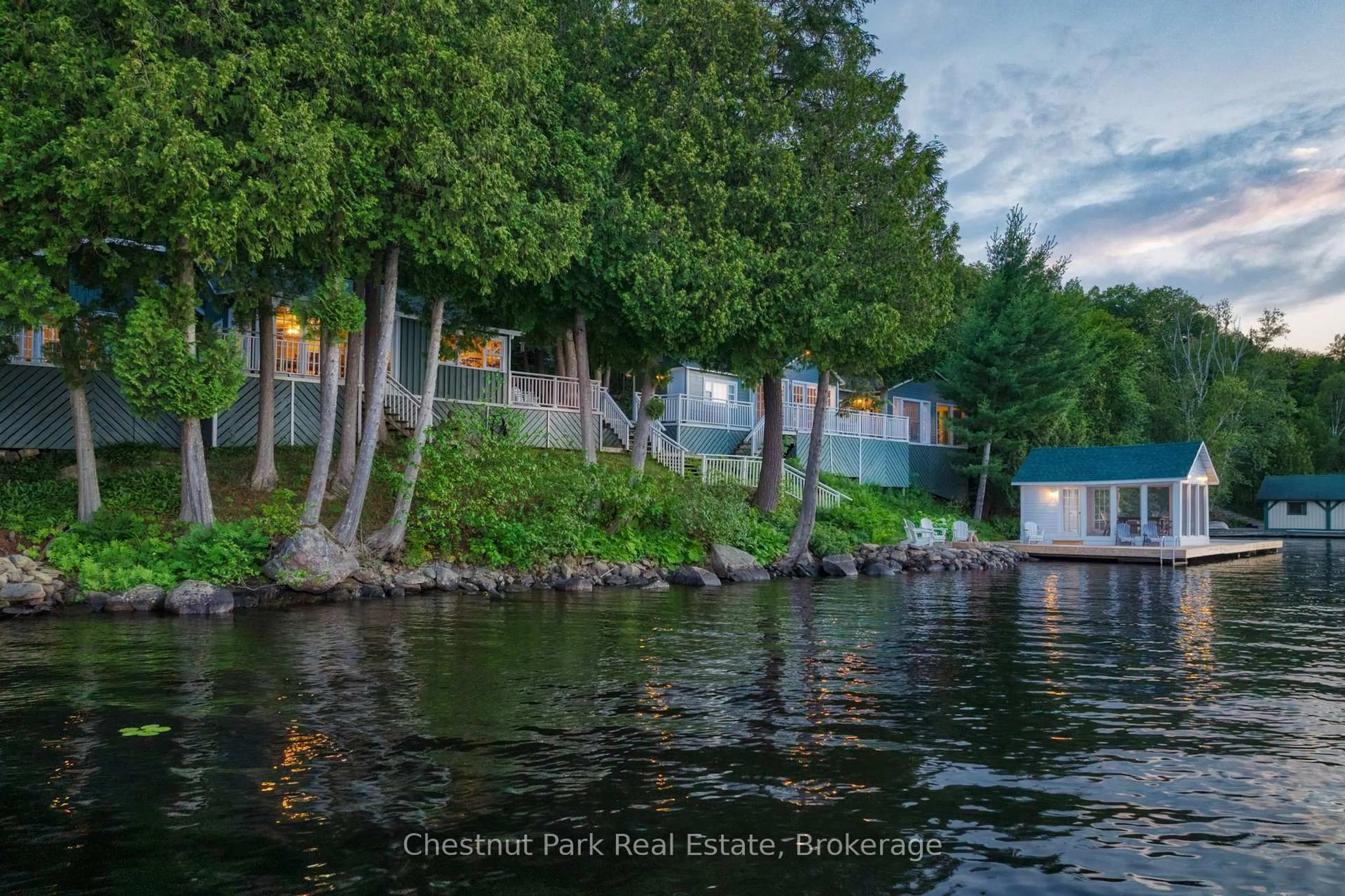 A pic from outside/outdoor area/front of a property/back of a property/a pic from drone, water/lake/river/ocean view for 81C Wind Rose Lane, Ryerson Ontario P0A 0A9