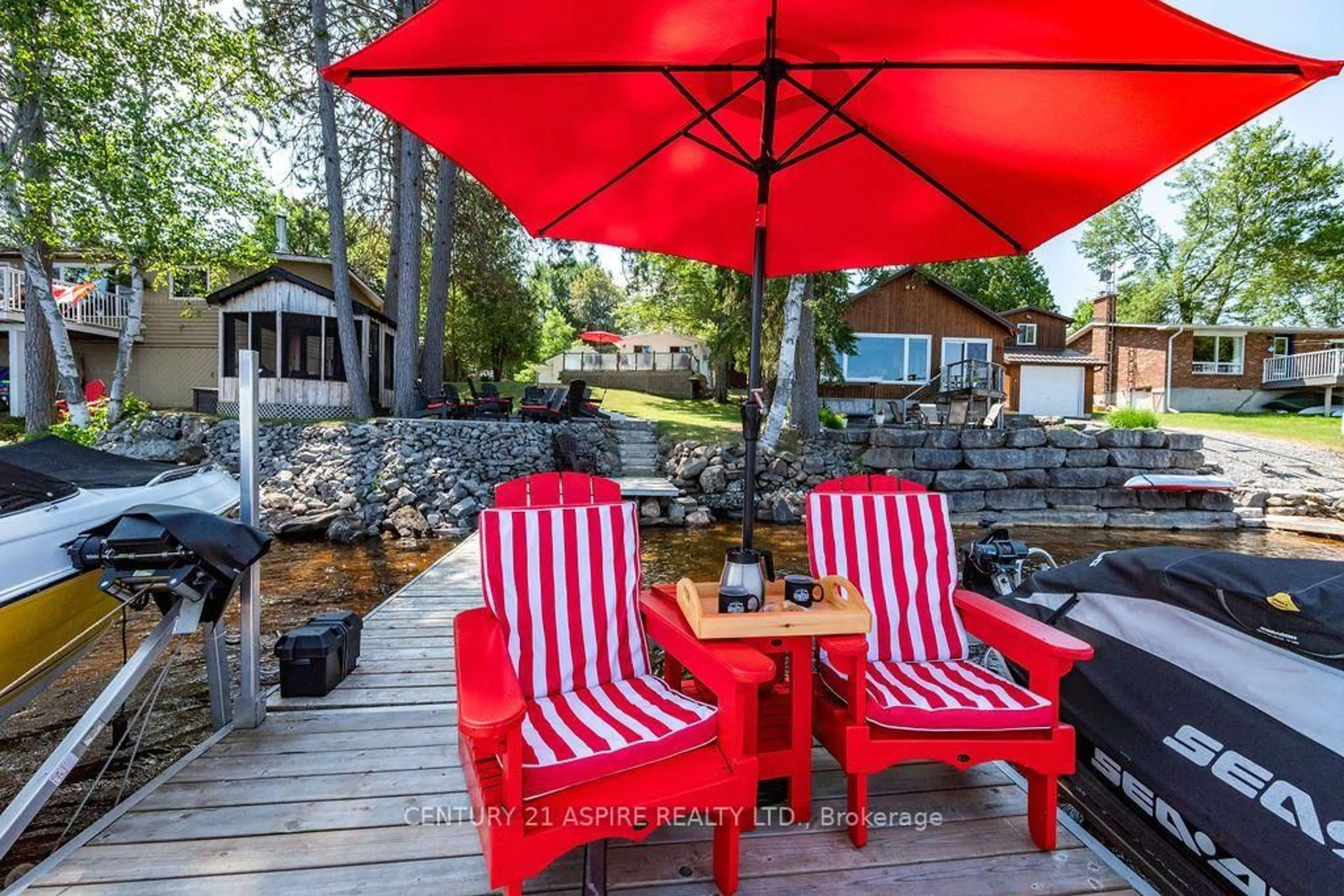 Patio, water/lake/river/ocean view for 747 Rock Point Lane, Round Lake Centre Ontario K0J 2J0
