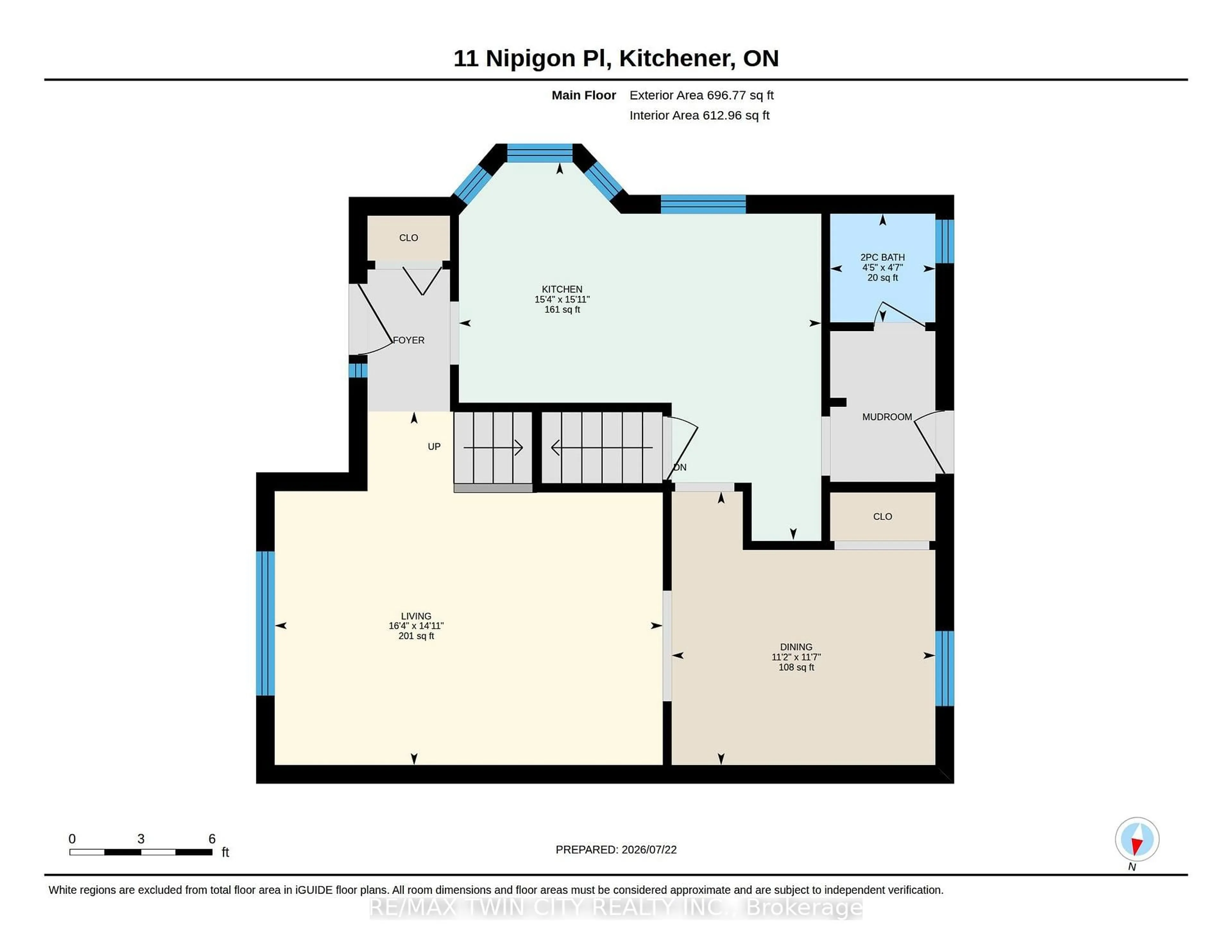 Floor plan for 11 Nipigon Pl, Kitchener Ontario N2B 3N5