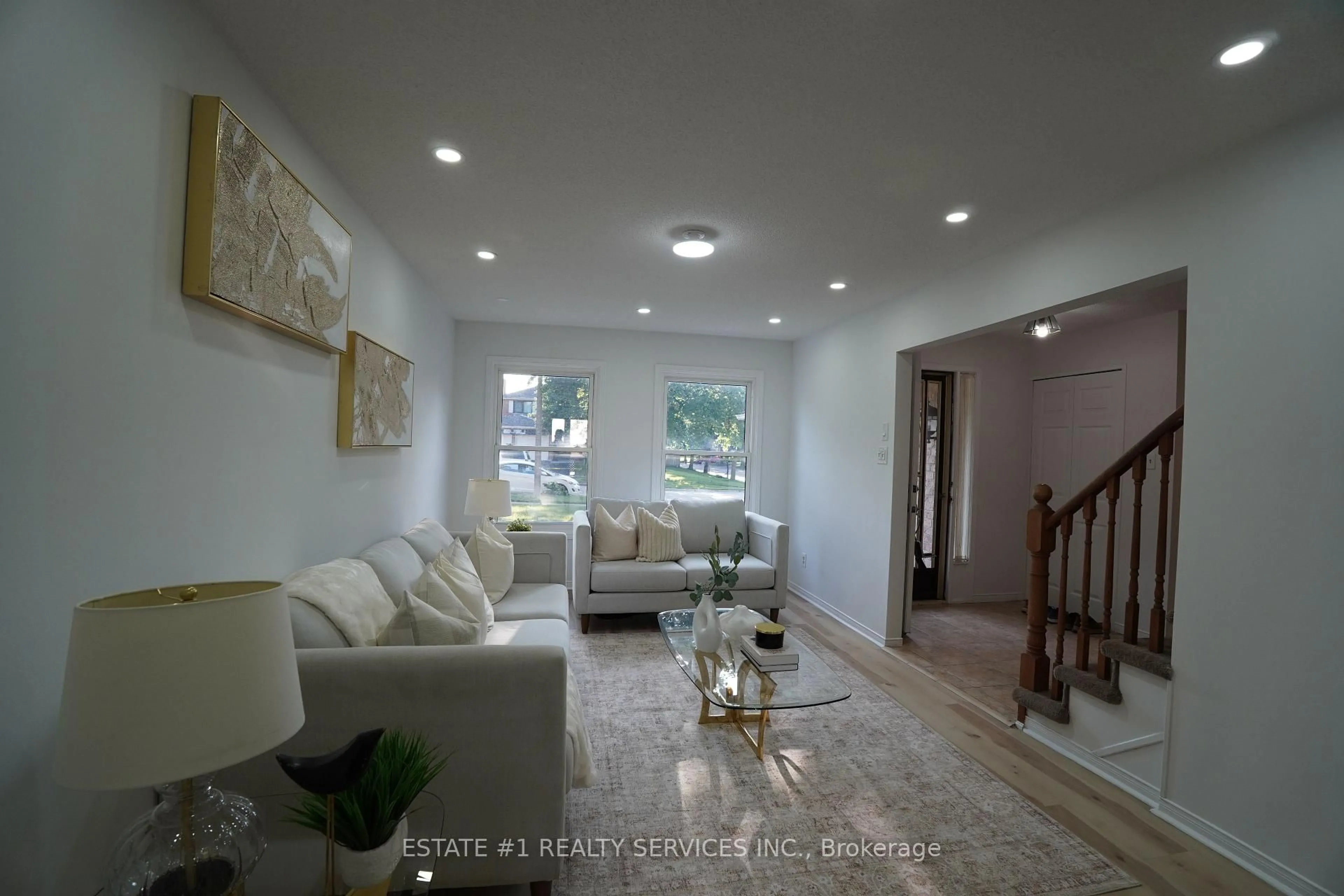Living room with furniture, ceramic/tile floor for 35 Golden Meadow Dr, Kitchener Ontario N2N 2L9
