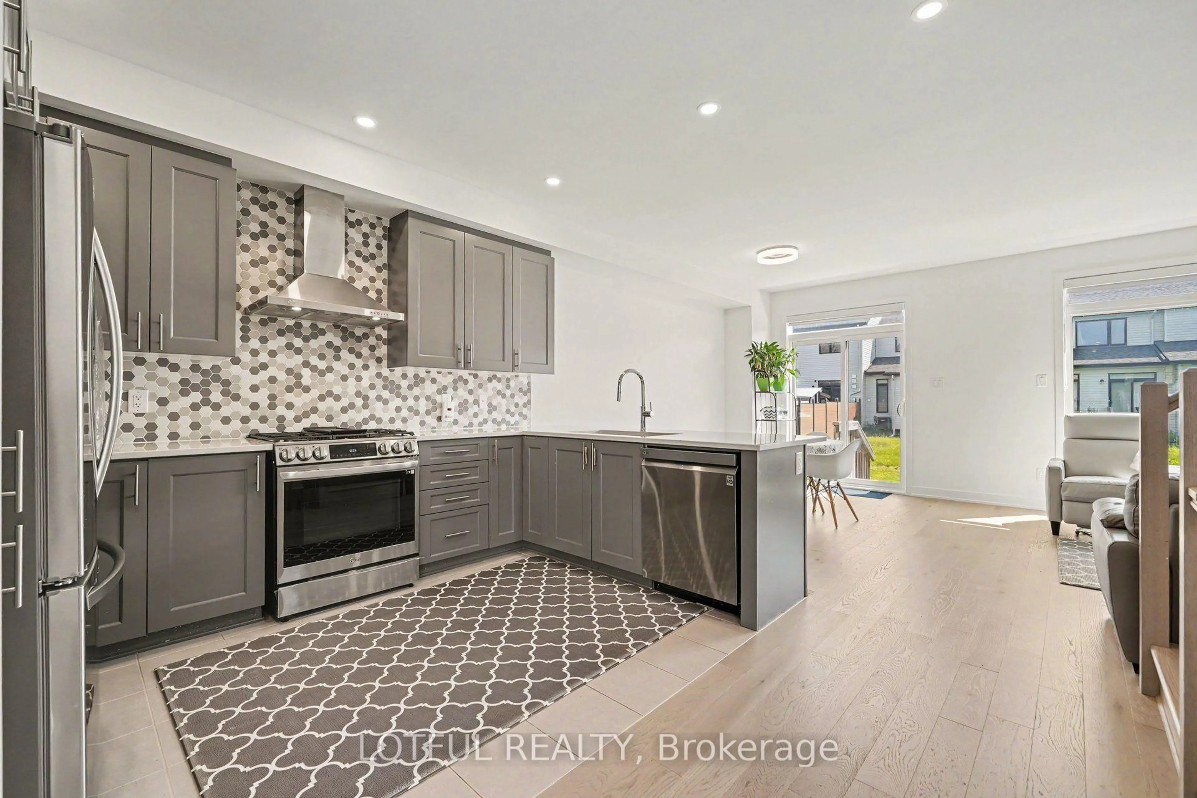 Contemporary kitchen, ceramic/tile floor for 56 Heirloom St, Ottawa Ontario K4M 0K9