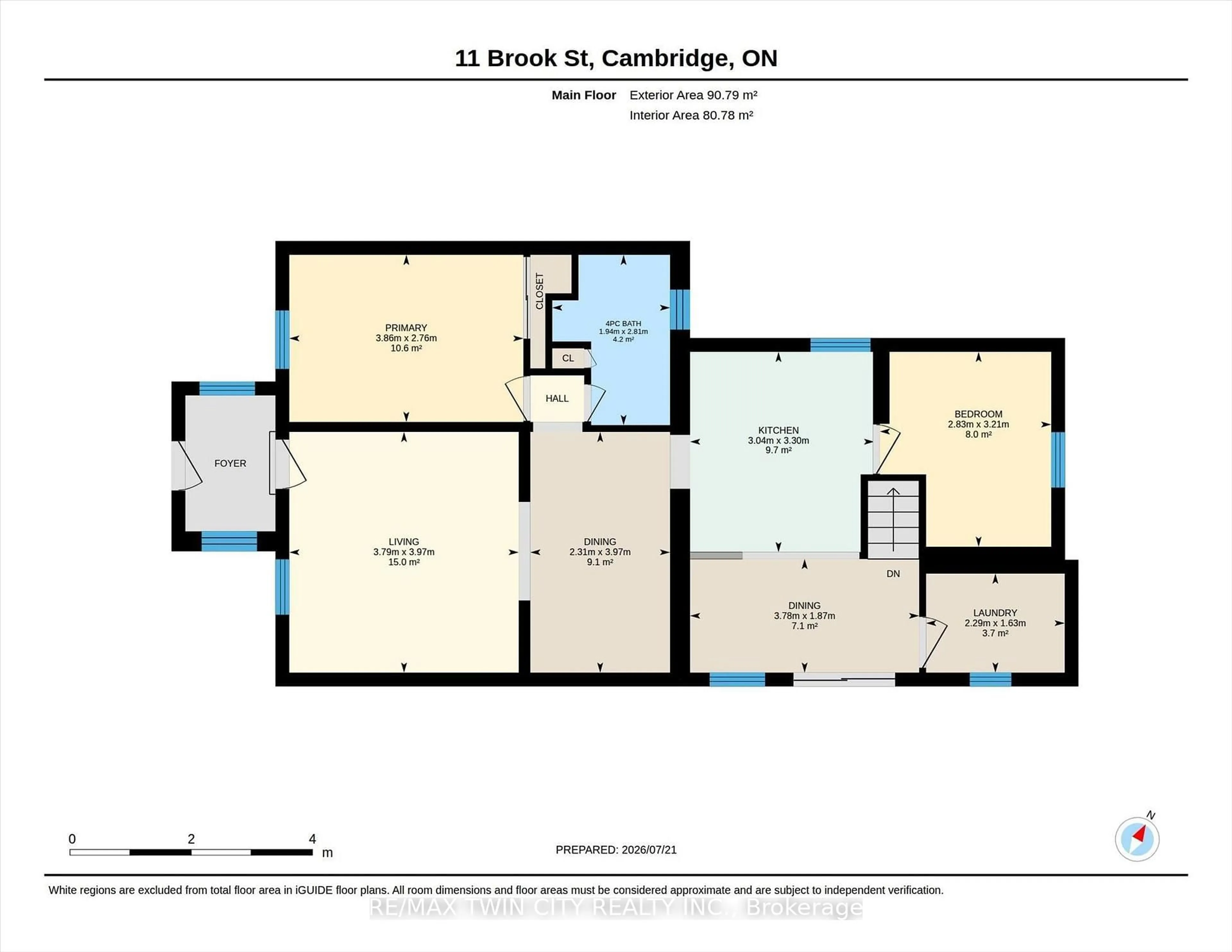 Floor plan for 11 Brook St, Cambridge Ontario N1R 4B9