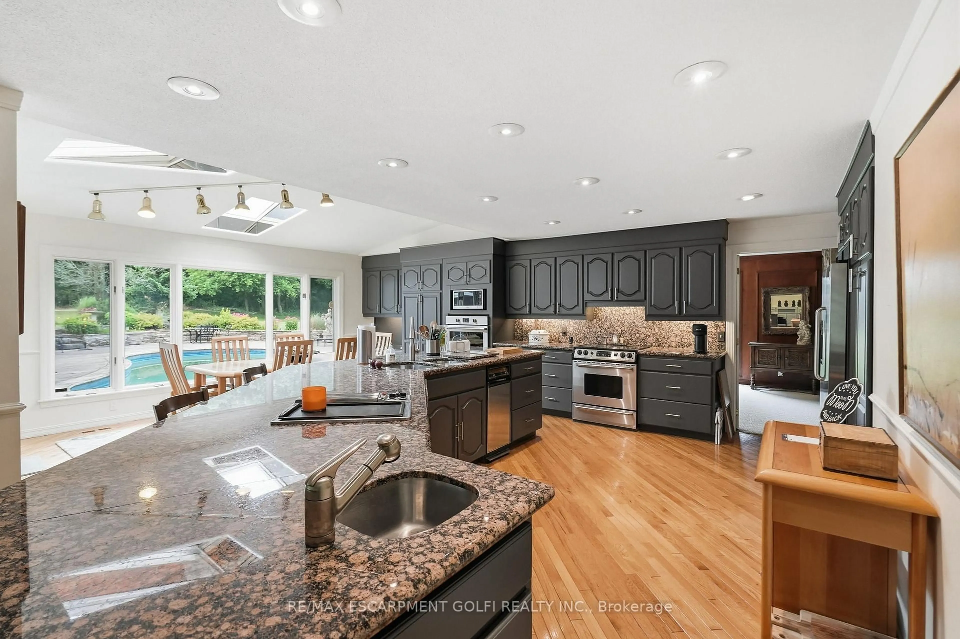 Open concept kitchen, ceramic/tile floor for 545 German School Rd, Brant Ontario N3L 3E1