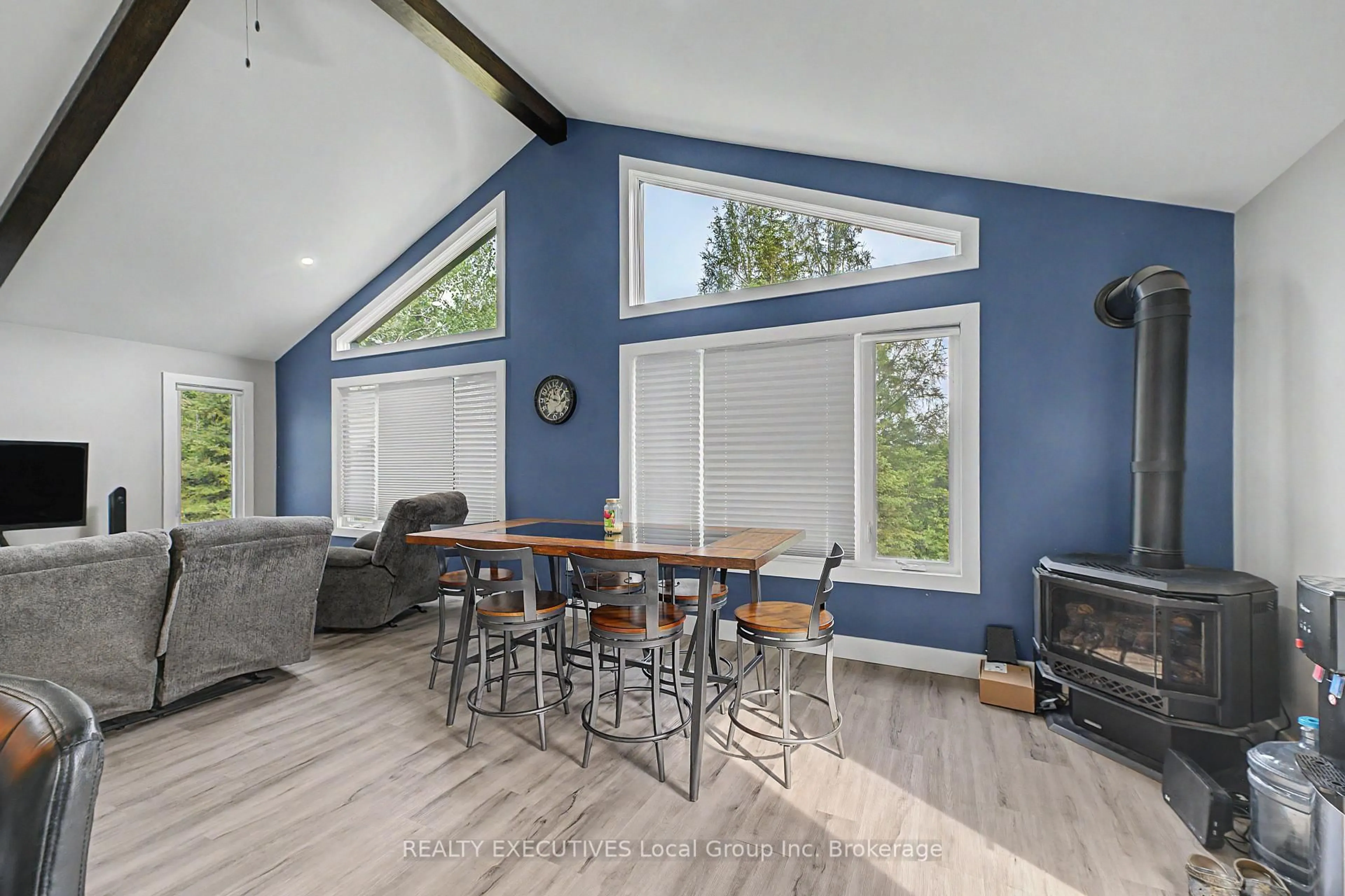 Open concept kitchen, wood/laminate floor for 575 HART Rd, Callander Ontario P0H 1H0