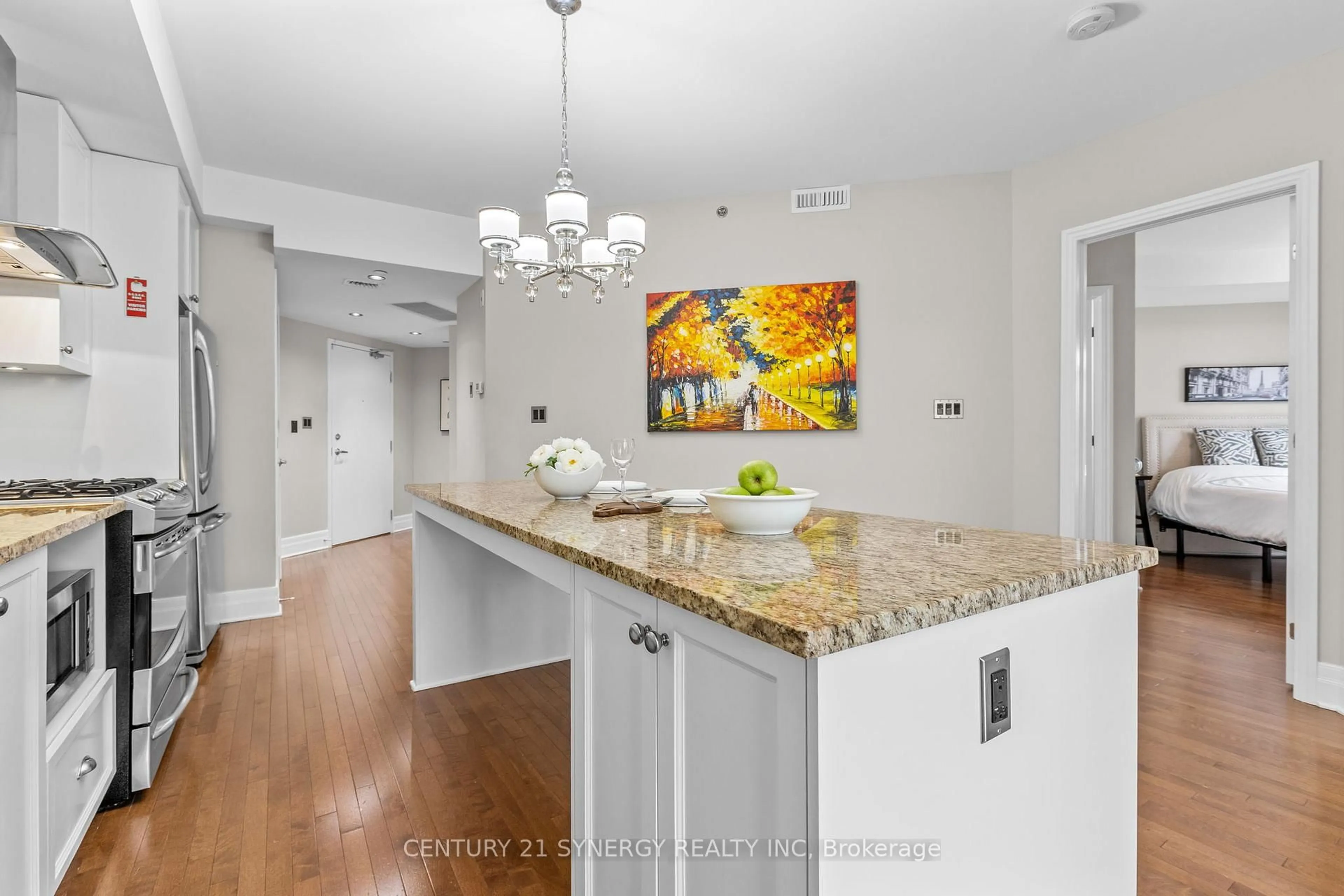 Open concept kitchen, ceramic/tile floor for 808 Bronson Ave #312, Ottawa Ontario K1S 5A4