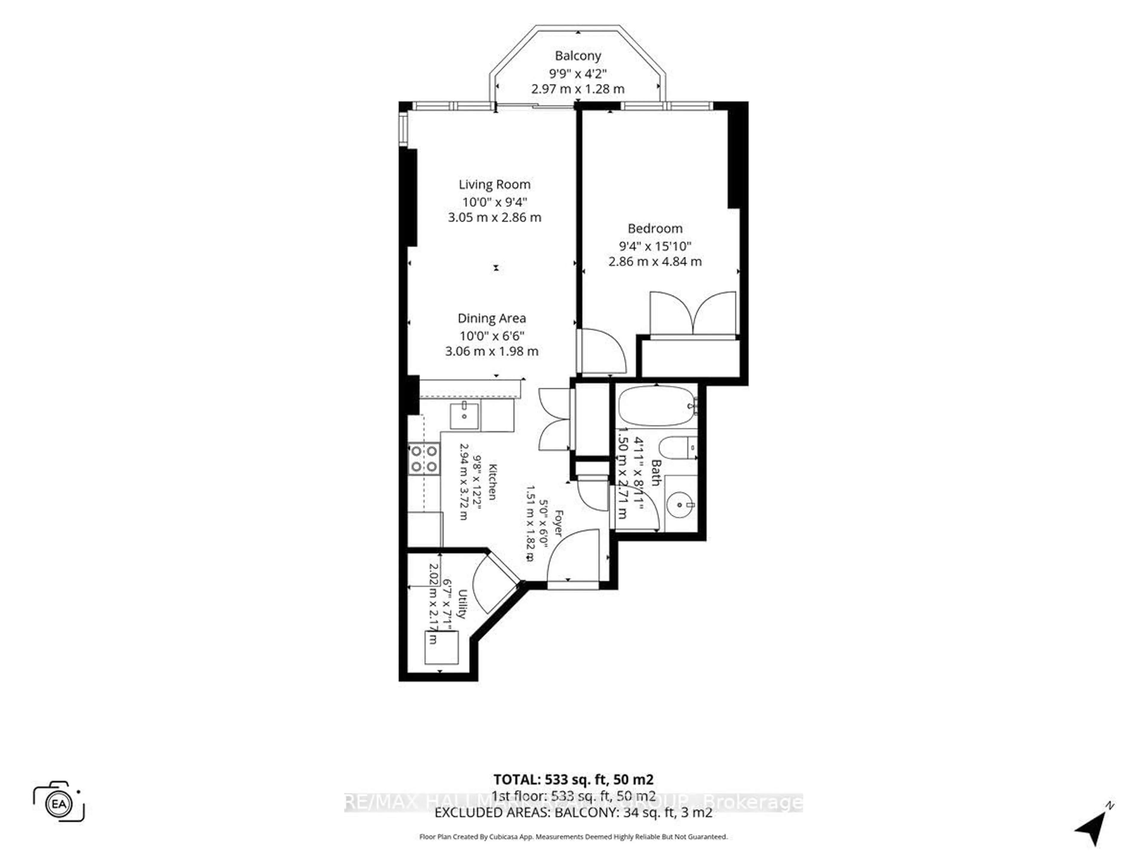 Floor plan for 445 Laurier Ave #1703, Ottawa Ontario K1N 6R4