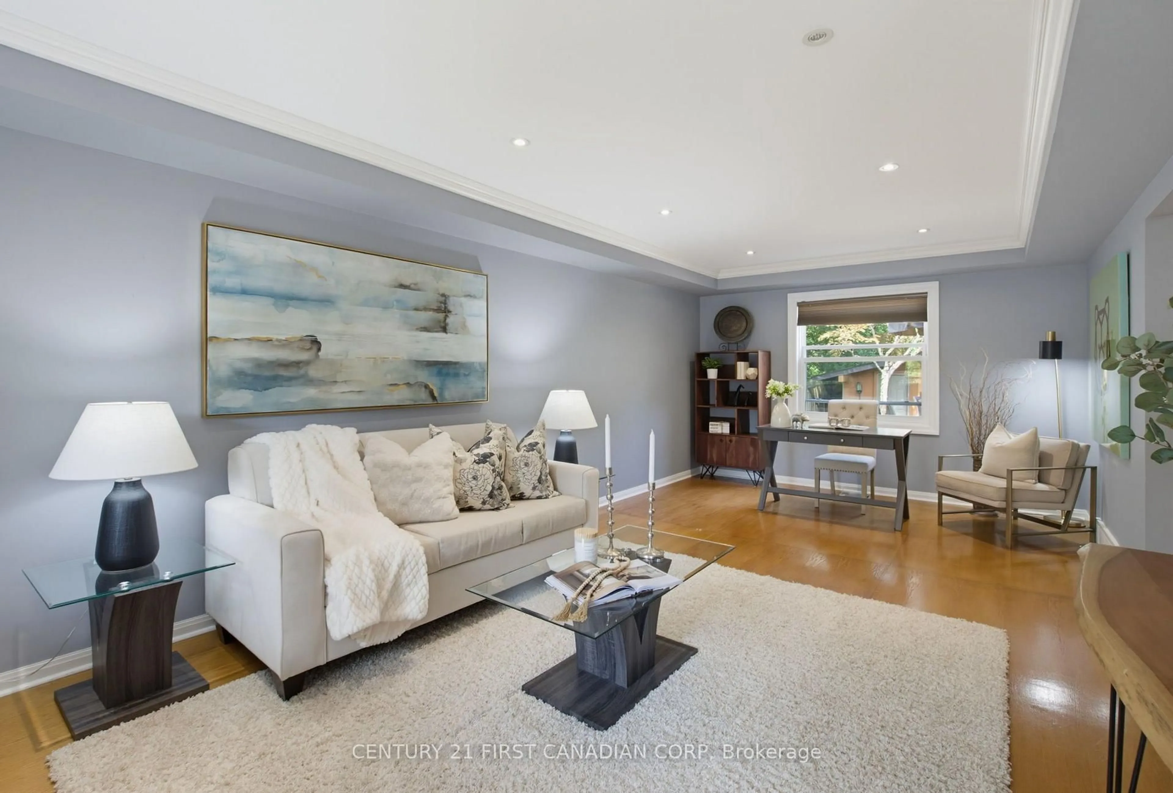 Living room with furniture, unknown for 8 Meridene Cres, London North Ontario N5X 1G5