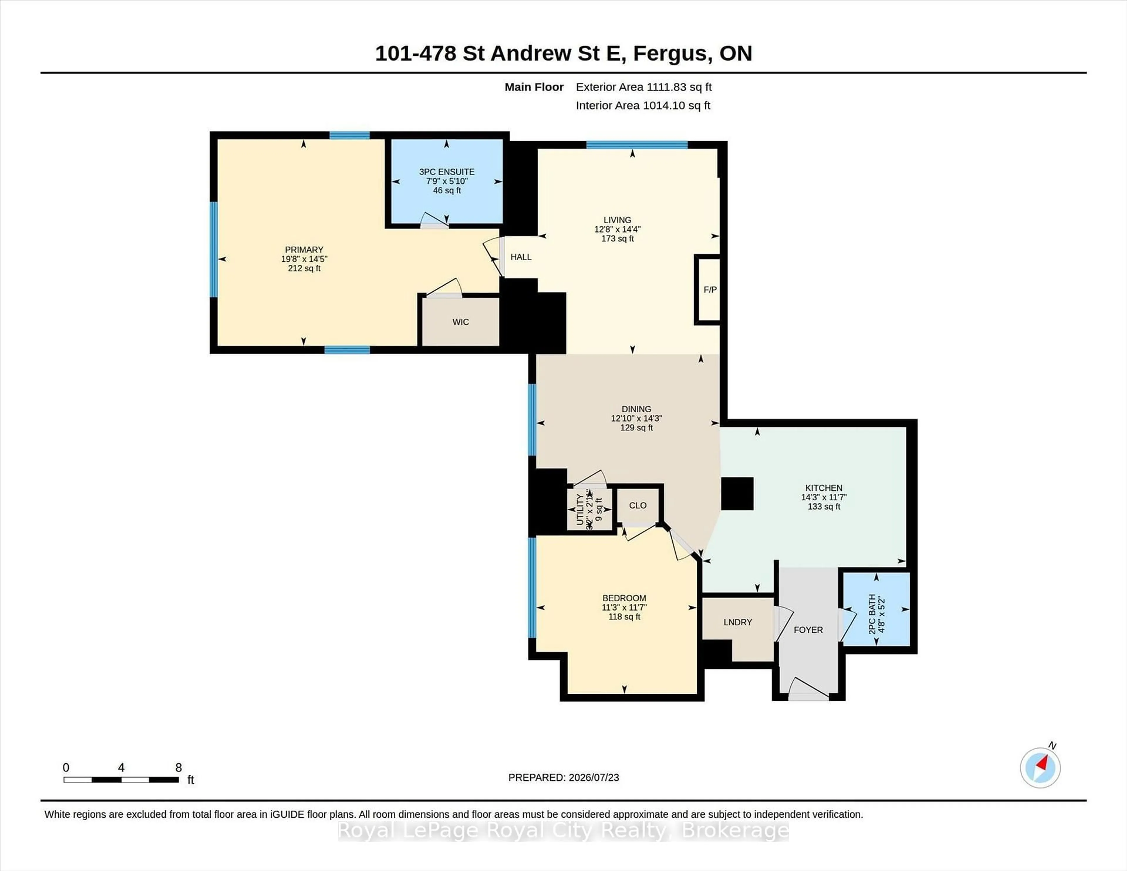 Floor plan for 478 St Andrew St #101, Centre Wellington Ontario N1M 3V7