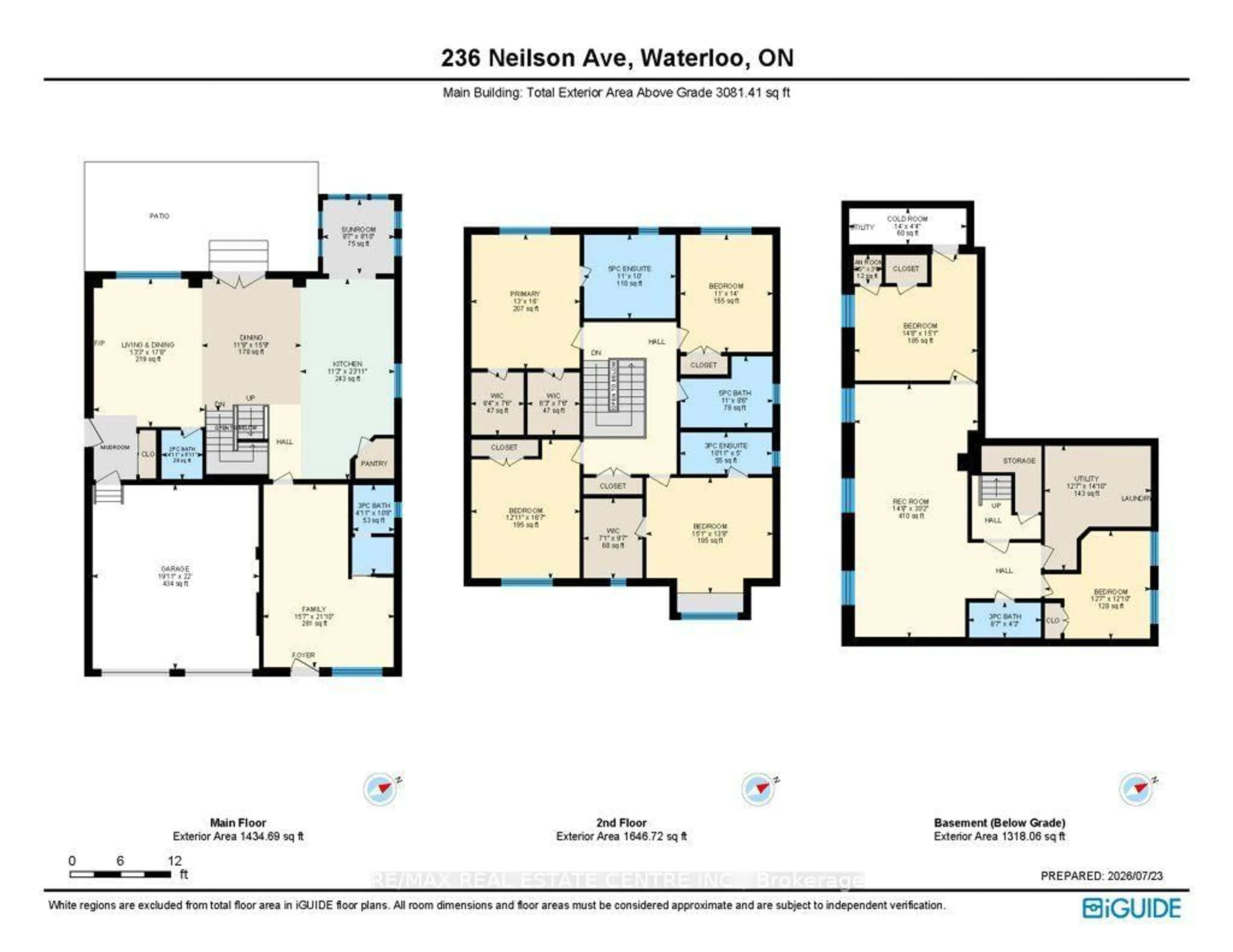 Floor plan for 236 Neilson Ave, Waterloo Ontario N2J 2M3