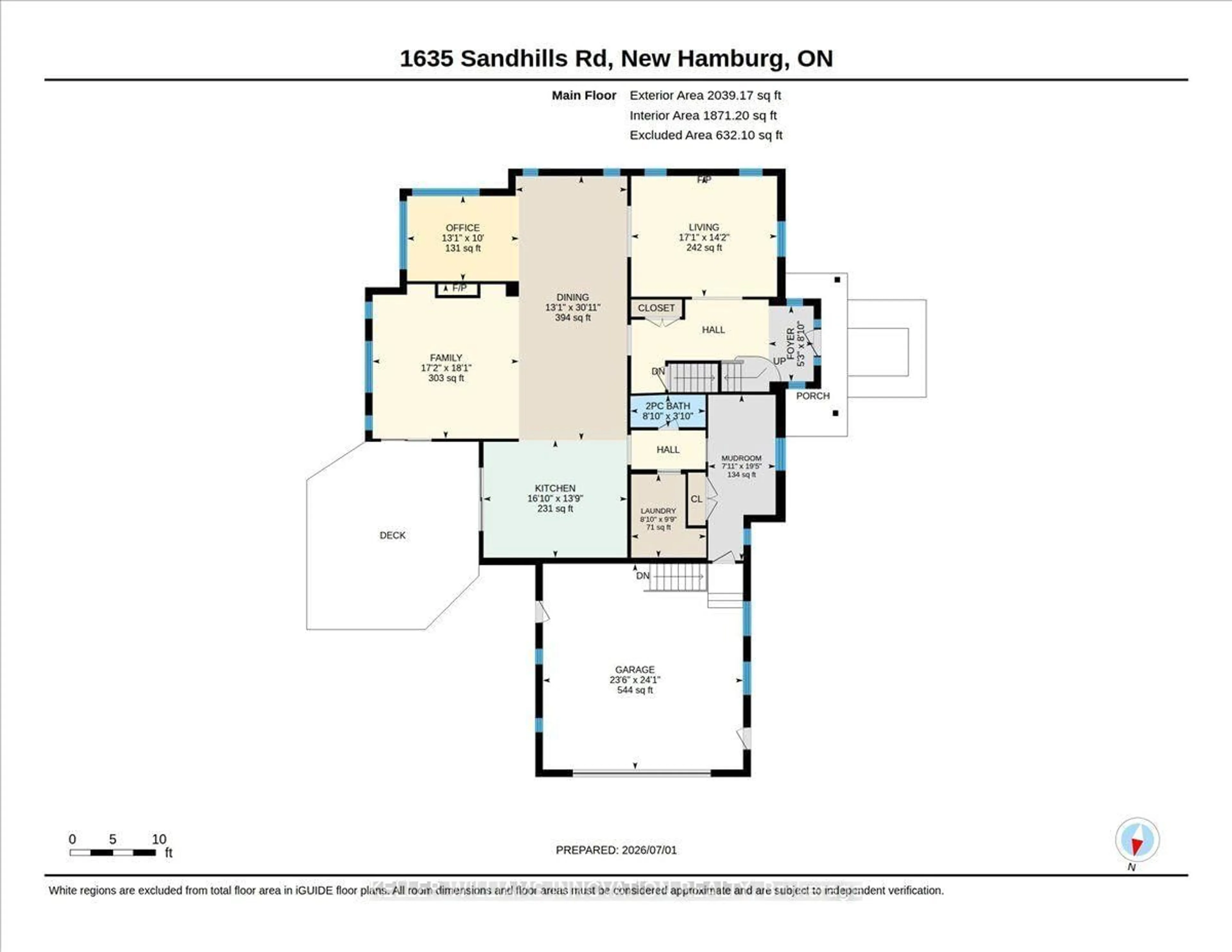 Floor plan for 1635 Sandhills Rd, Wilmot Ontario N3A 3B2
