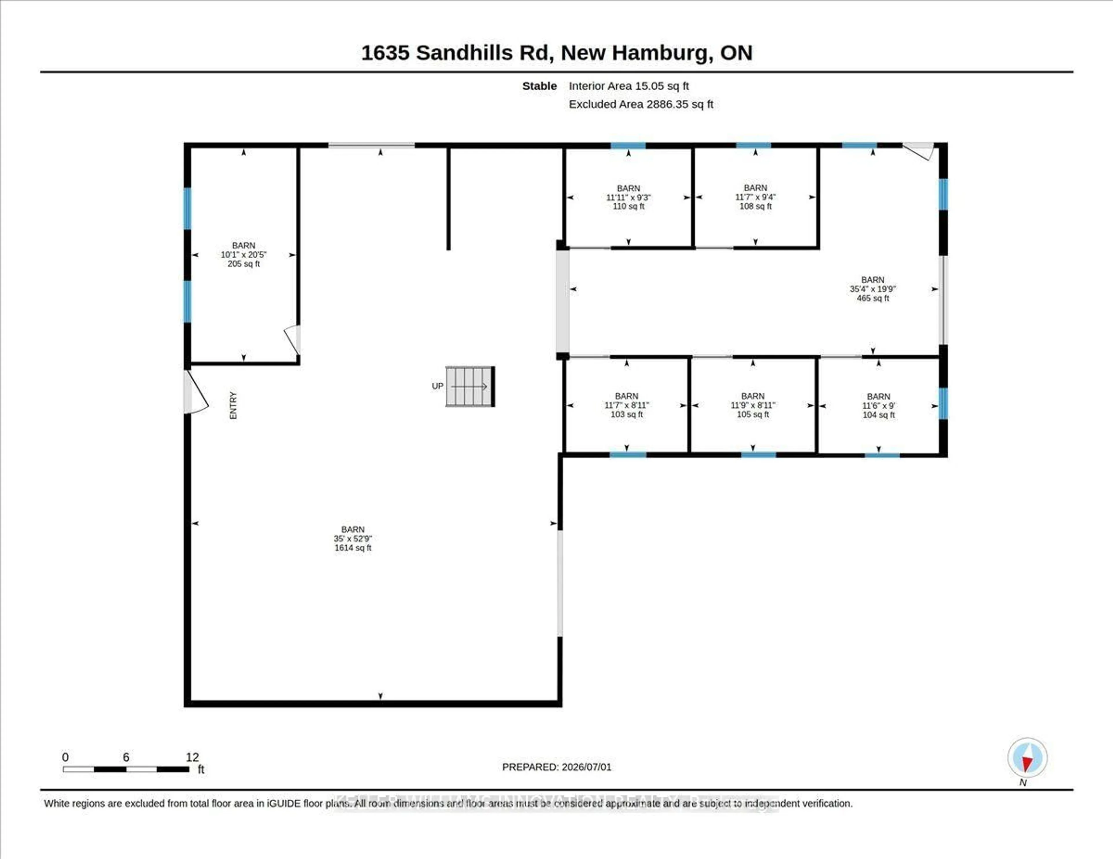 Floor plan for 1635 Sandhills Rd, Wilmot Ontario N3A 3B2