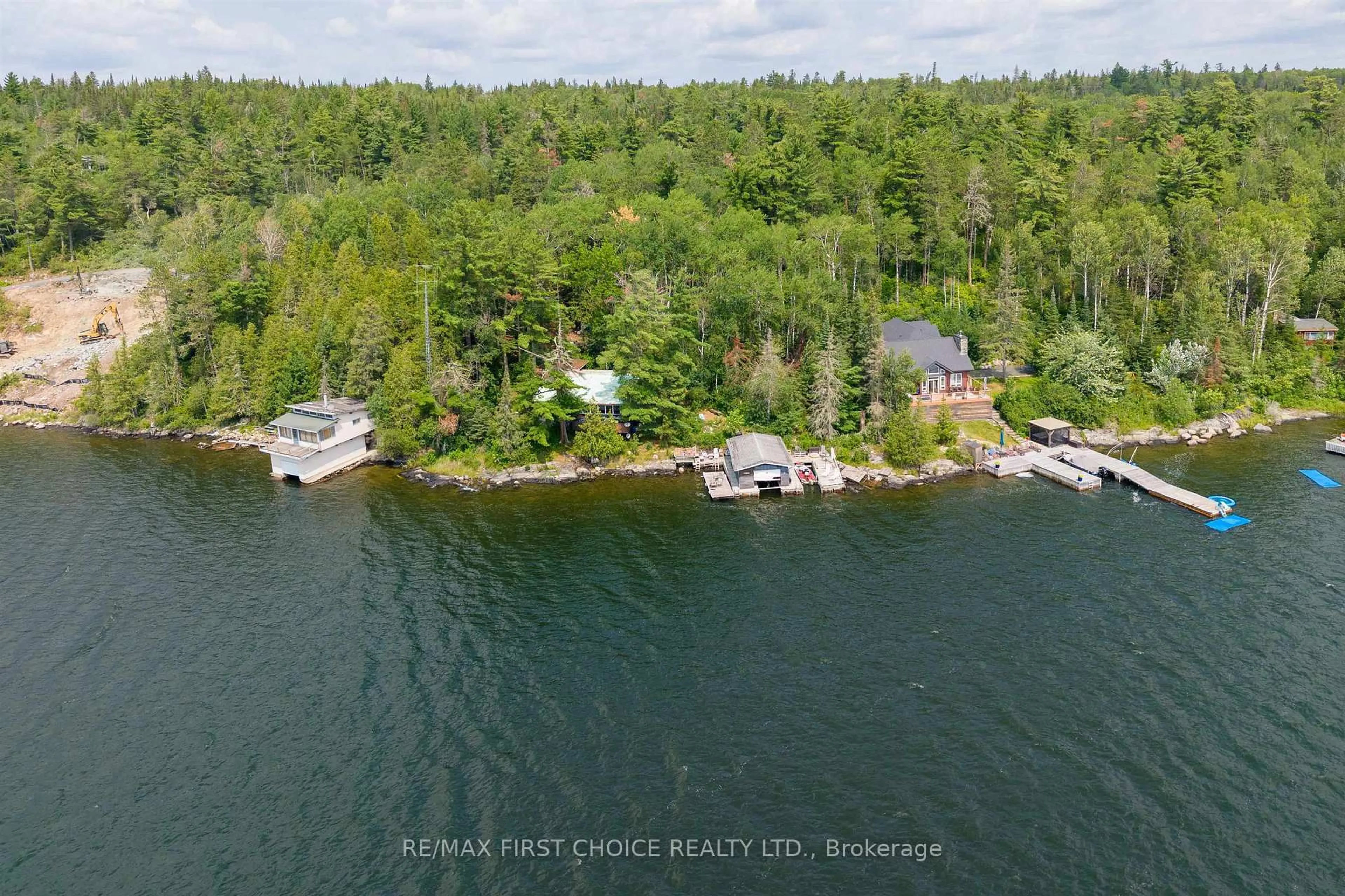 A pic from outside/outdoor area/front of a property/back of a property/a pic from drone, water/lake/river/ocean view for 5A Burma Rd, Kenora Remote Area Ontario P0X 1S0