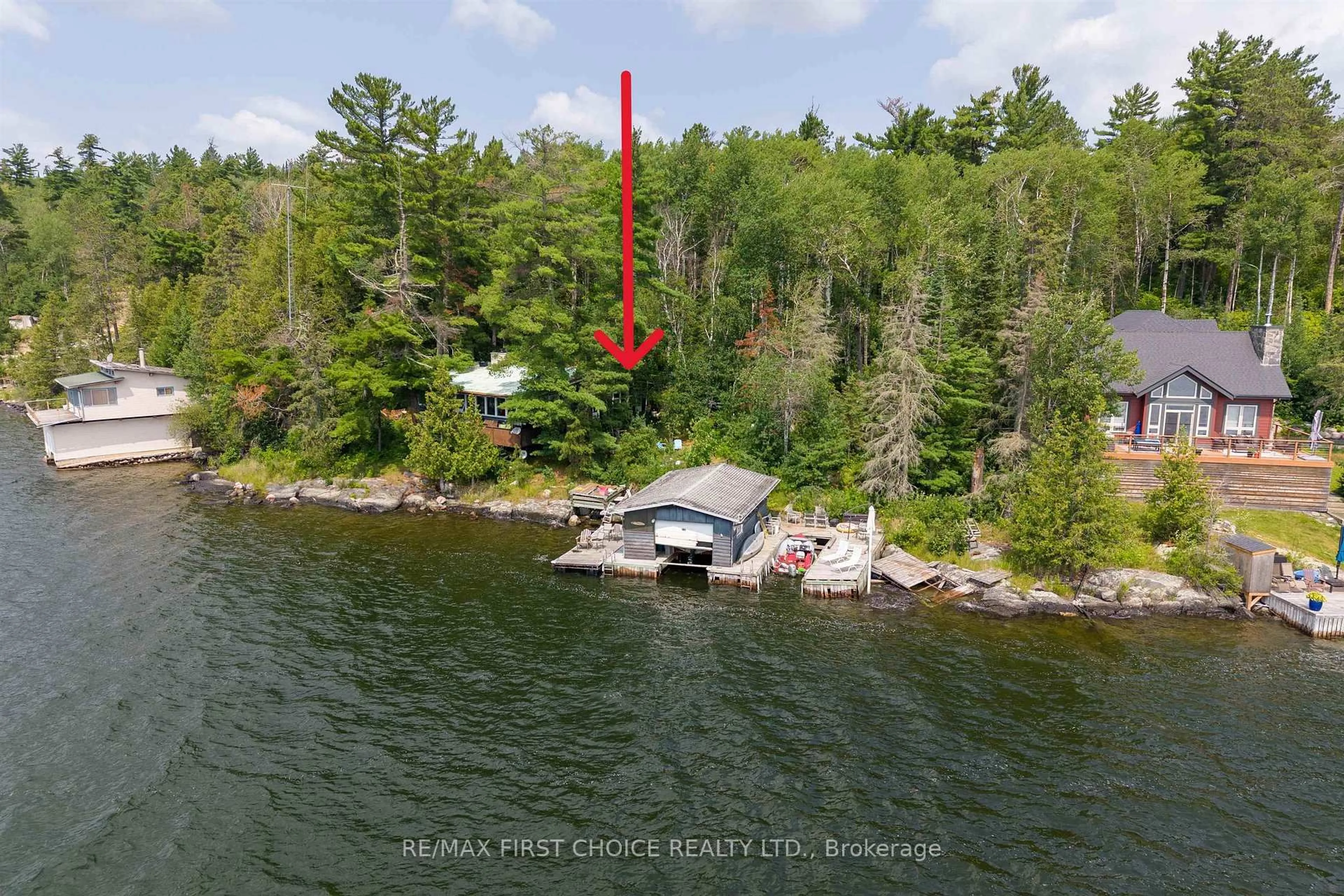 A pic from outside/outdoor area/front of a property/back of a property/a pic from drone, water/lake/river/ocean view for 5A Burma Rd, Kenora Remote Area Ontario P0X 1S0