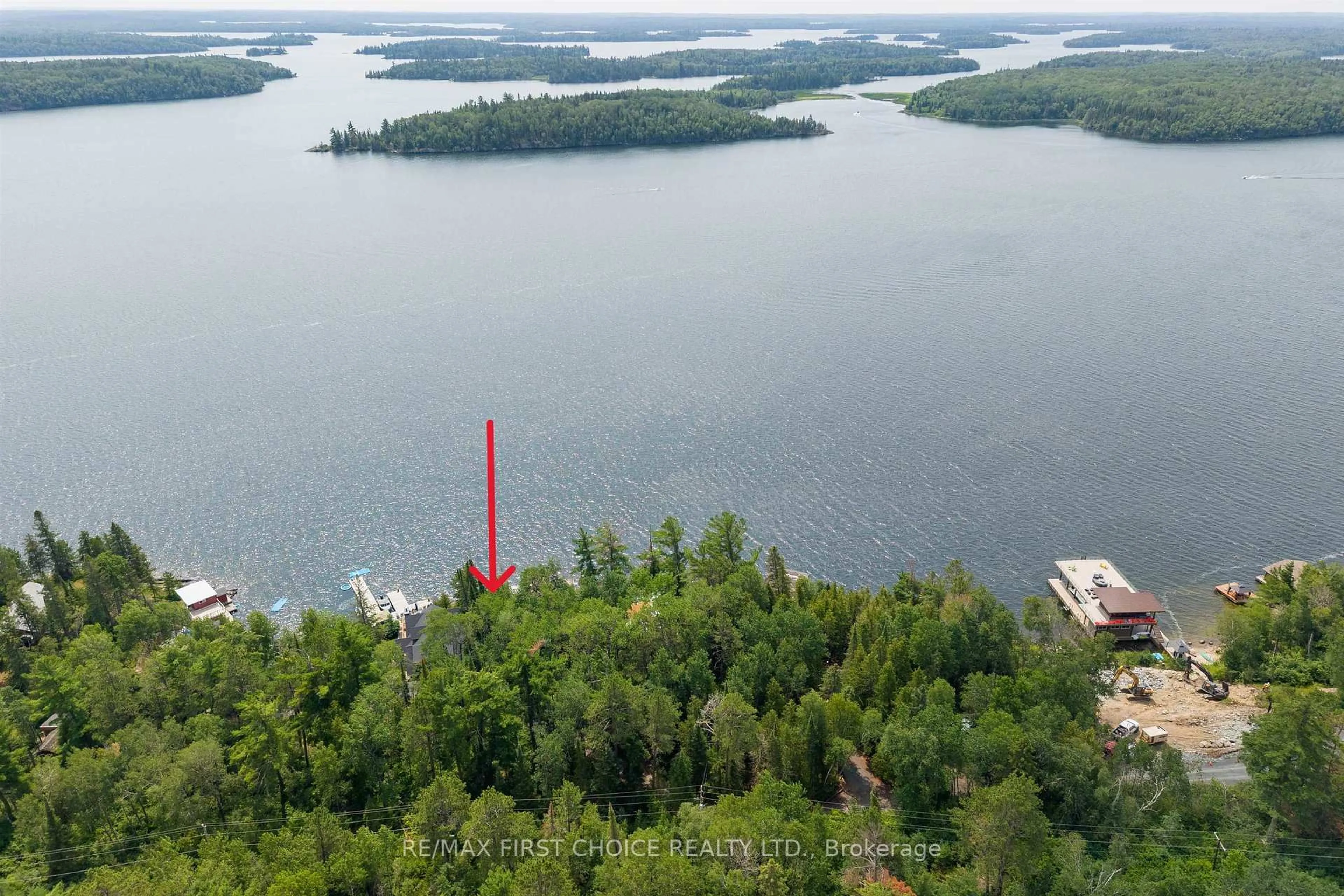 A pic from outside/outdoor area/front of a property/back of a property/a pic from drone, water/lake/river/ocean view for 5A Burma Rd, Kenora Remote Area Ontario P0X 1S0