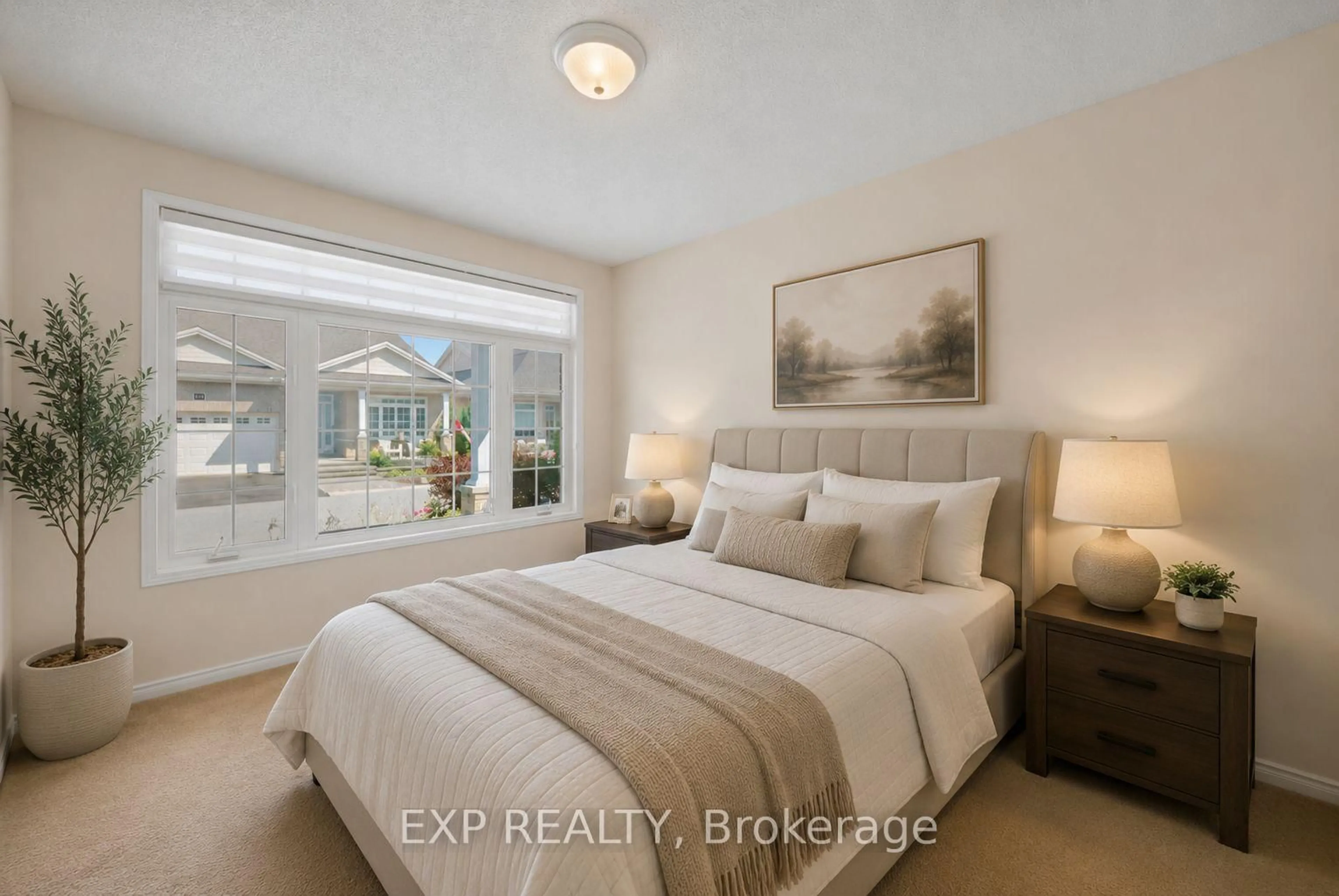 Bedroom with bed, ceramic/tile floor for 113 Maple Key Private, Ottawa Ontario K1T 0E1