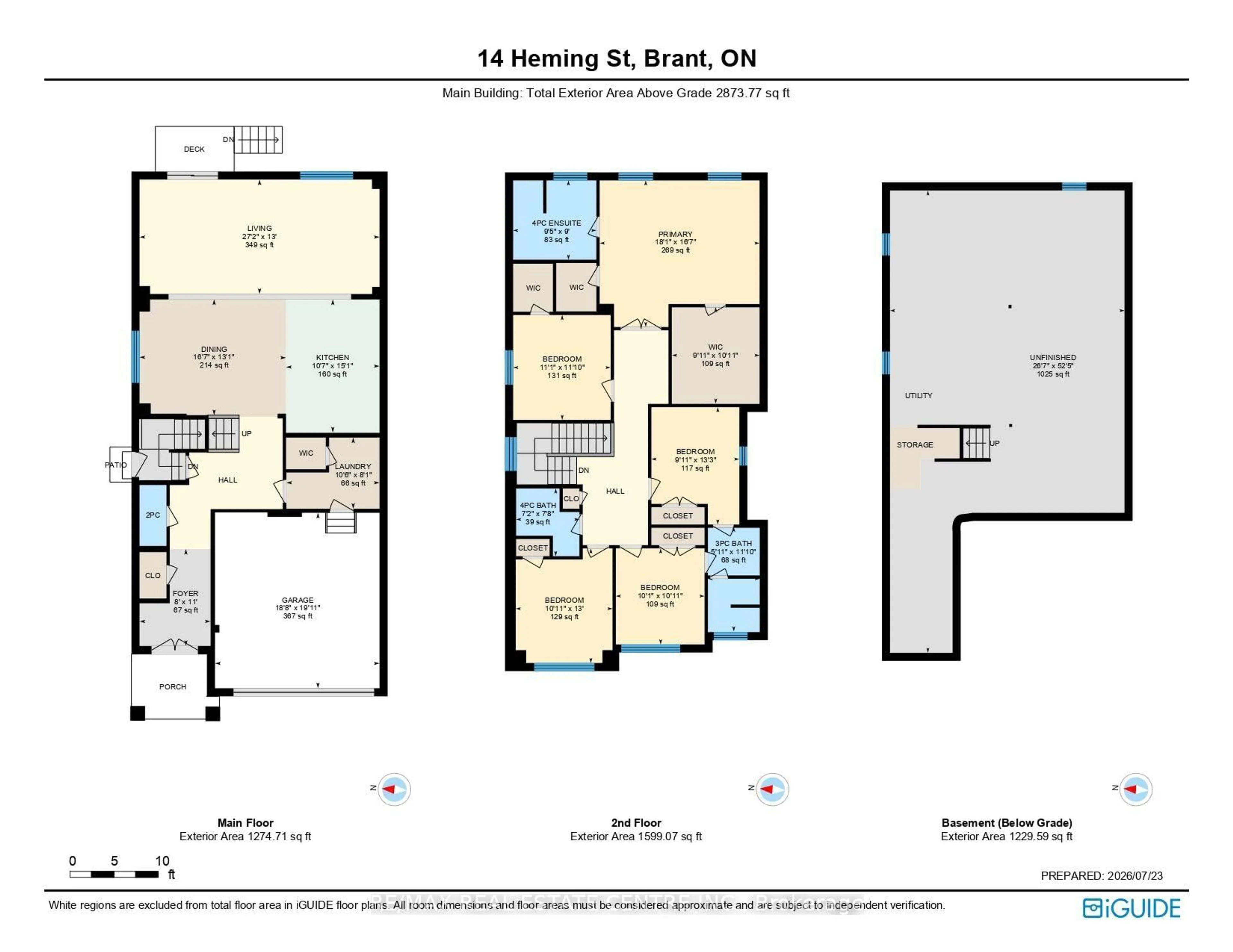 Floor plan for 14 Heming St, Brant Ontario N3L 0M5