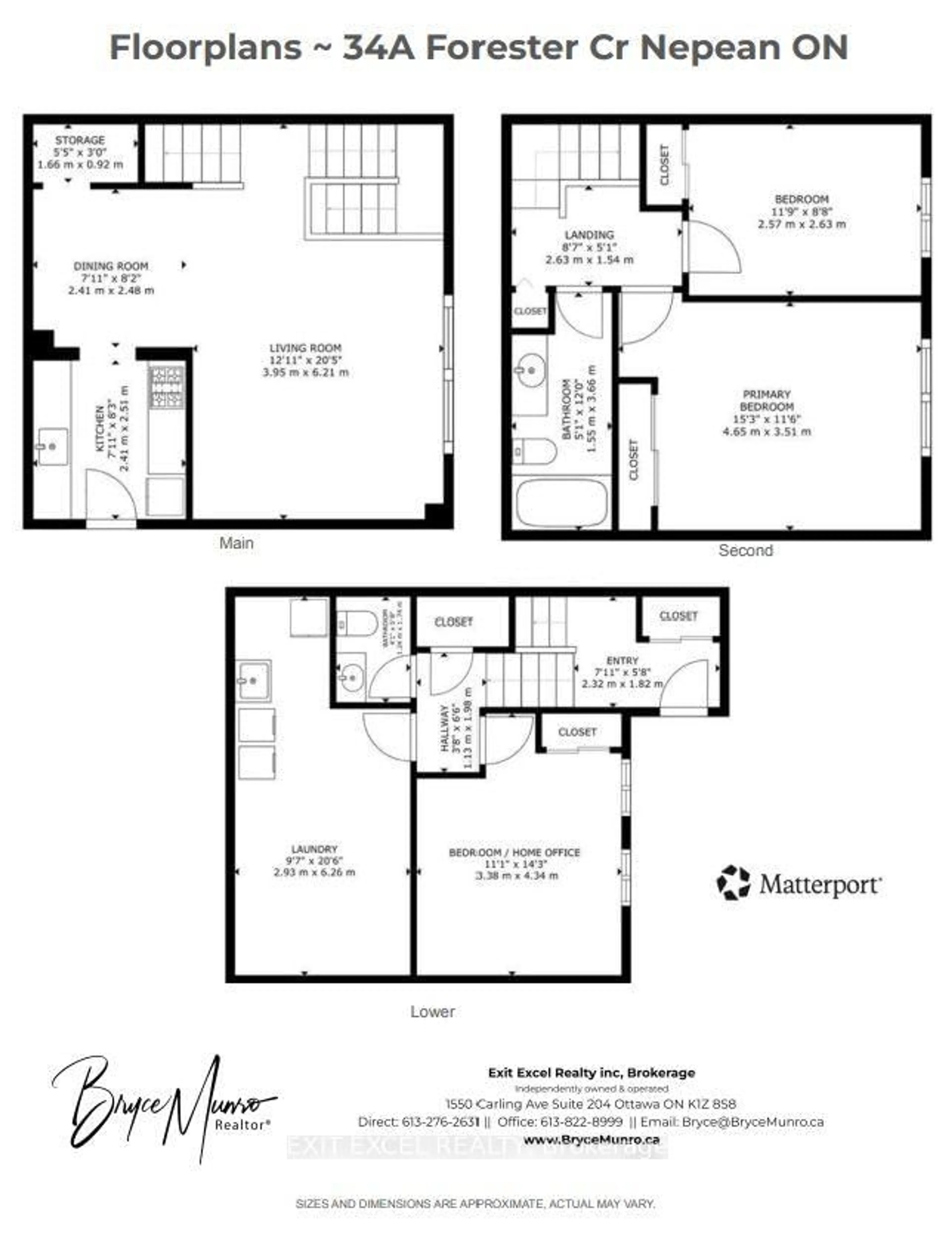 Floor plan for 34A Forester Cres, Ottawa Ontario K2H 8Y2