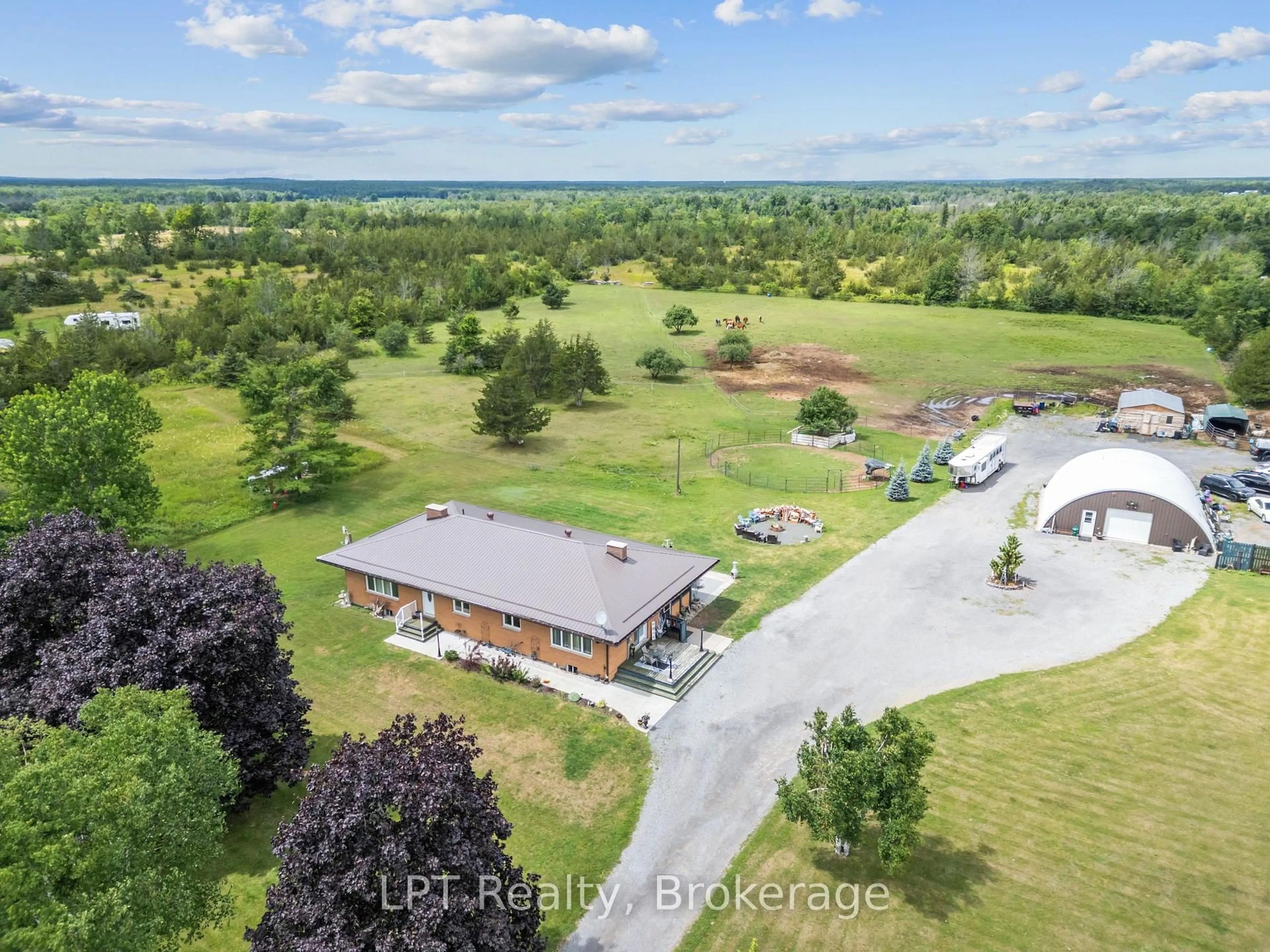 A pic from outside/outdoor area/front of a property/back of a property/a pic from drone, water/lake/river/ocean view for 2110 13th Line, Trent Hills Ontario K0K 2M0