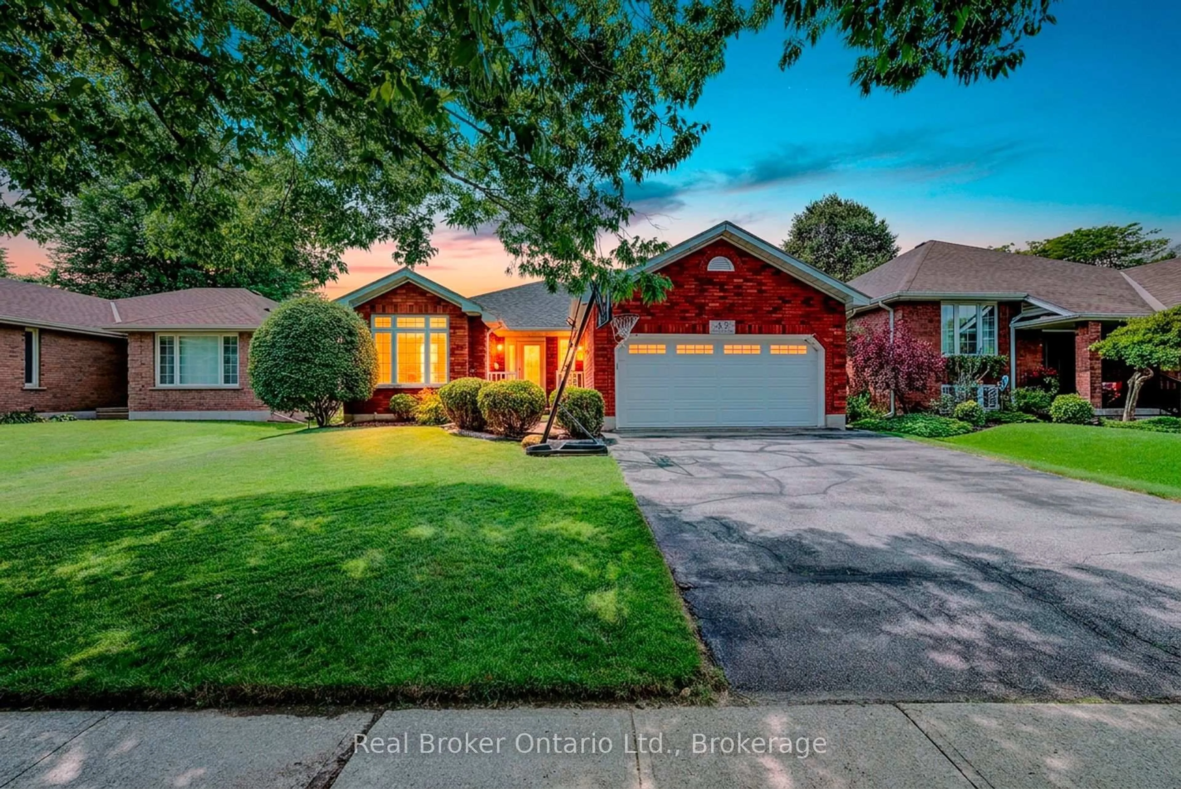 Home with brick exterior material, street for 45 Olivetree Rd, Brantford Ontario N3R 7X1
