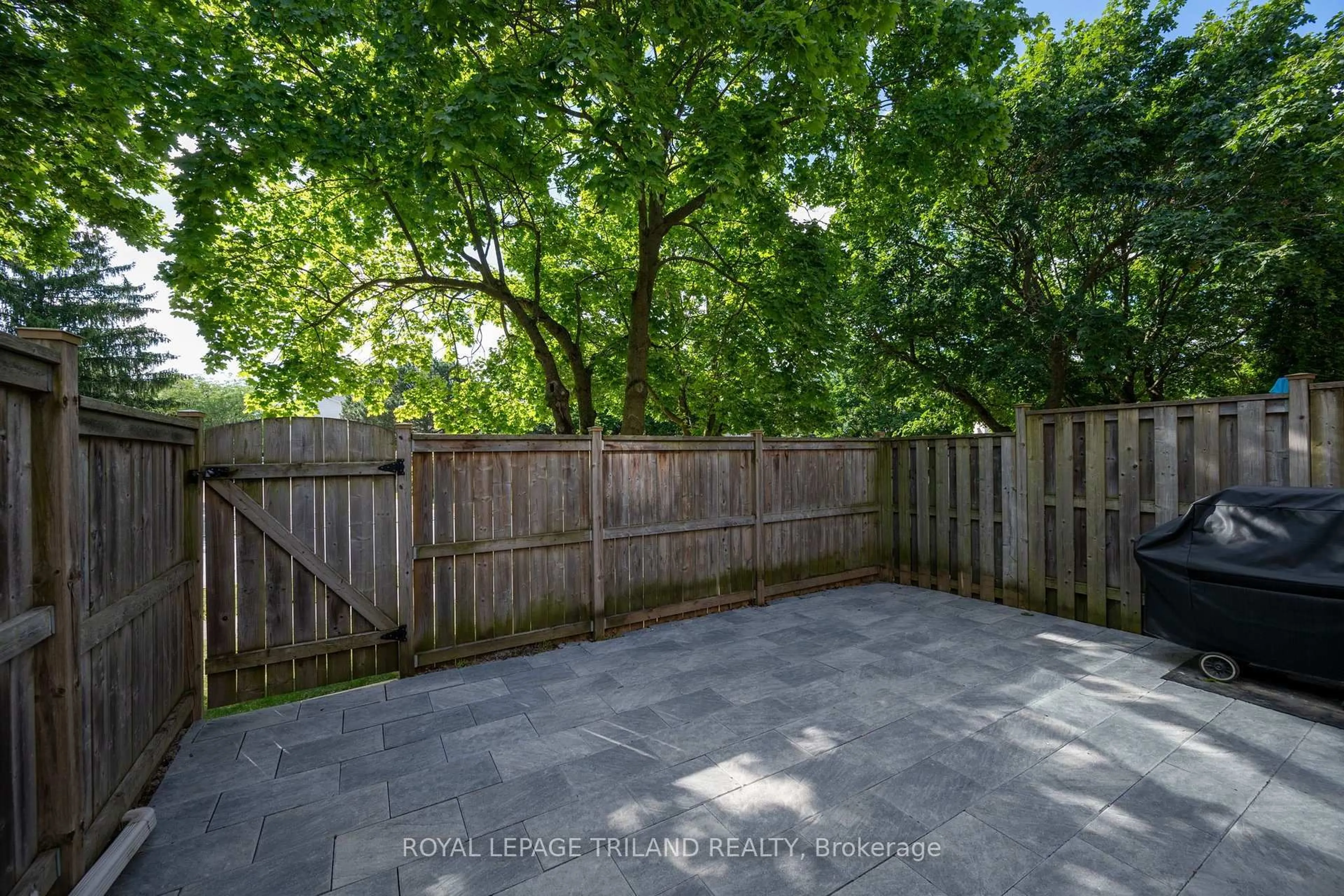 Patio, forest/trees view for 300 Sandringham Cres #14, London South Ontario N6C 5B4