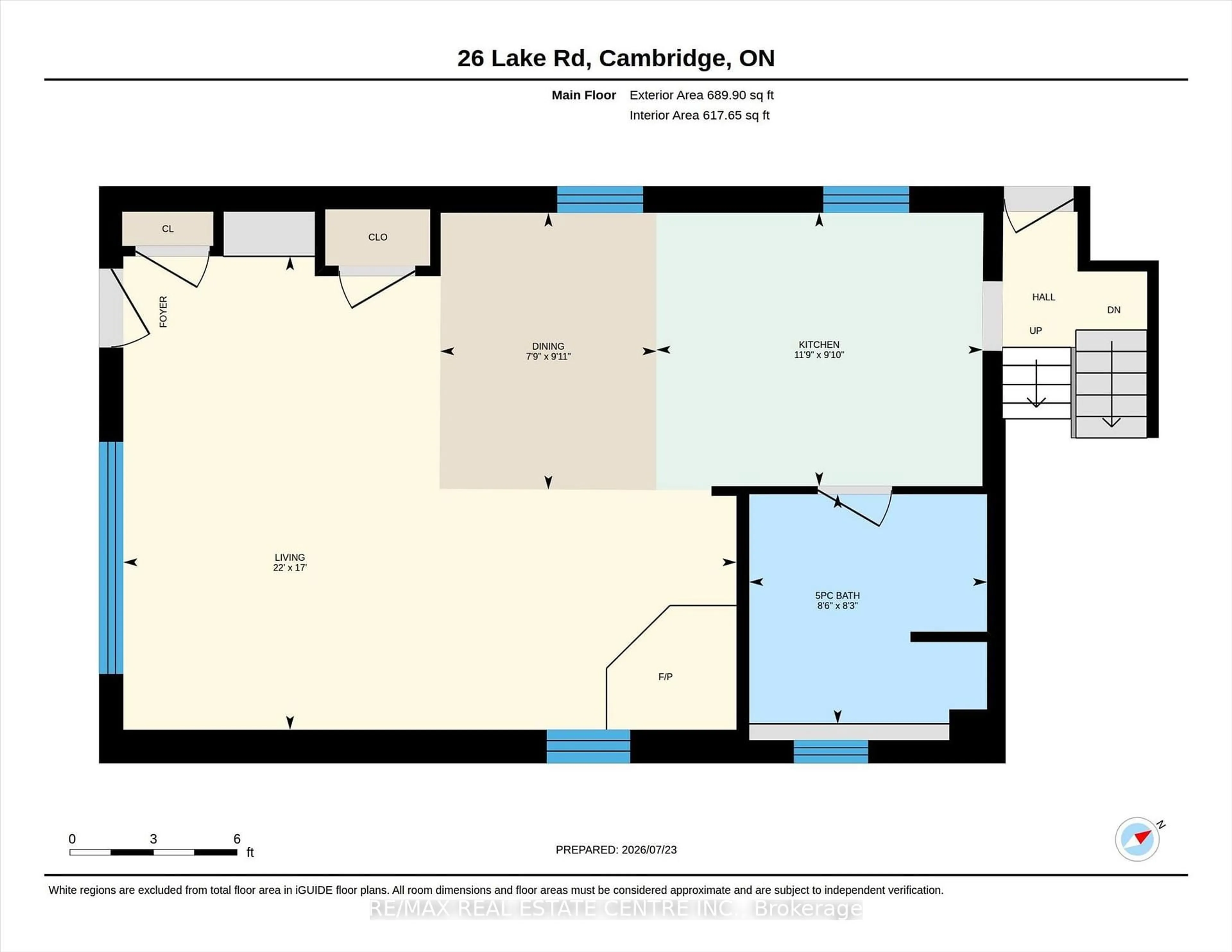Floor plan for 26 Lake Rd, Cambridge Ontario N3C 2V4