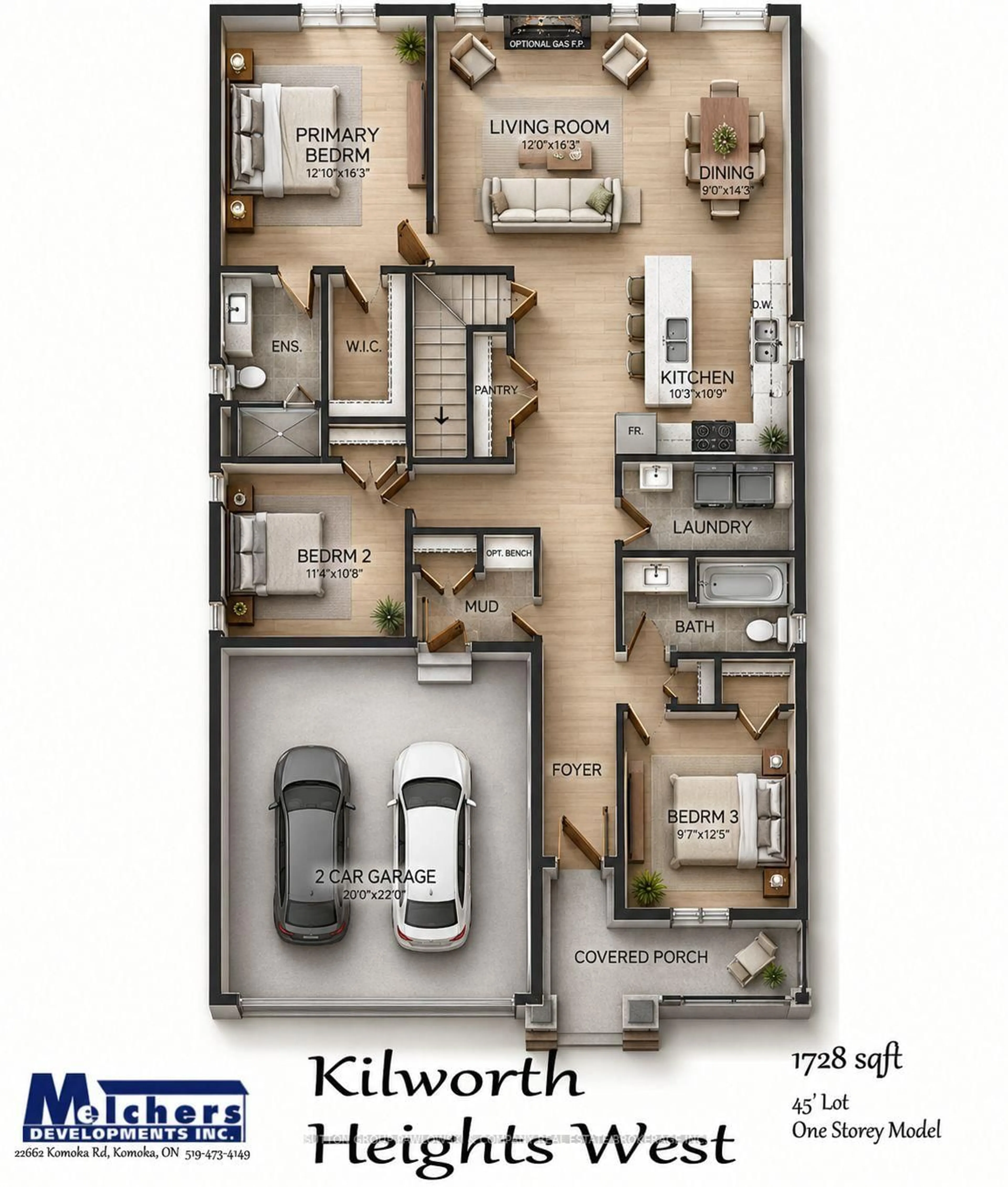 Floor plan for 91 ALLISTER Dr #Lot #23, Middlesex Centre Ontario N0L 1R0