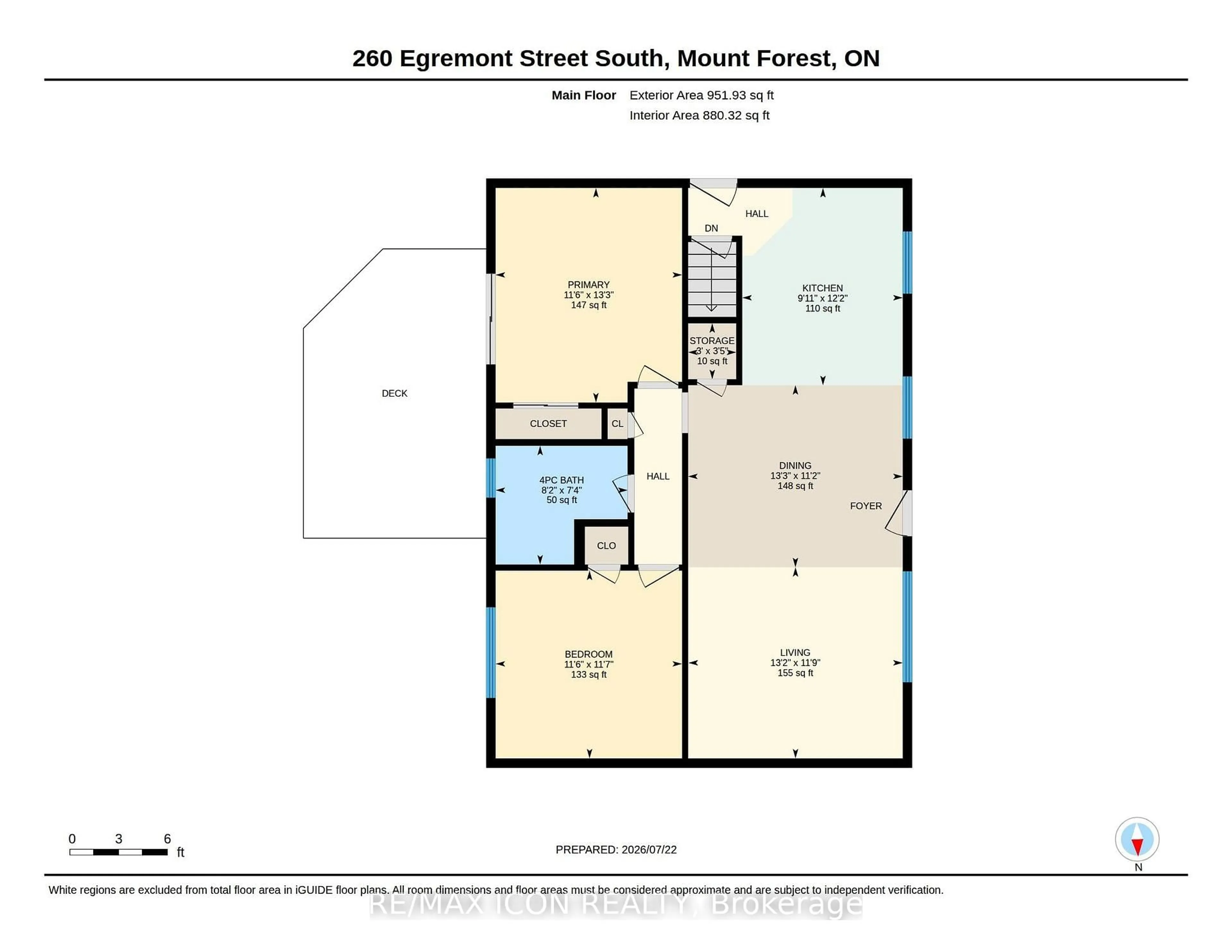 Floor plan for 260 Egremont St, Wellington North Ontario N0G 2L2