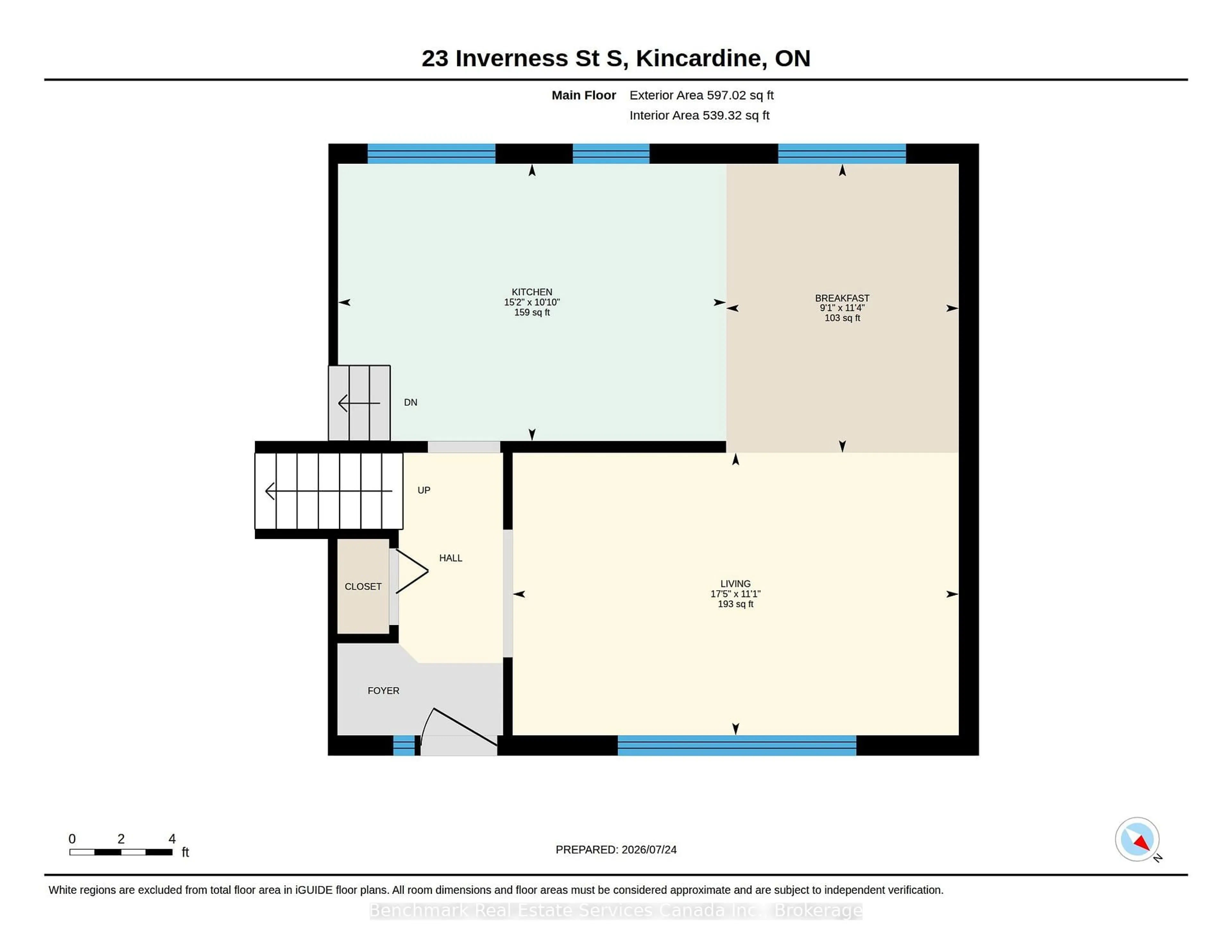 Floor plan for 23 Inverness St, Kincardine Ontario N2Z 1J7