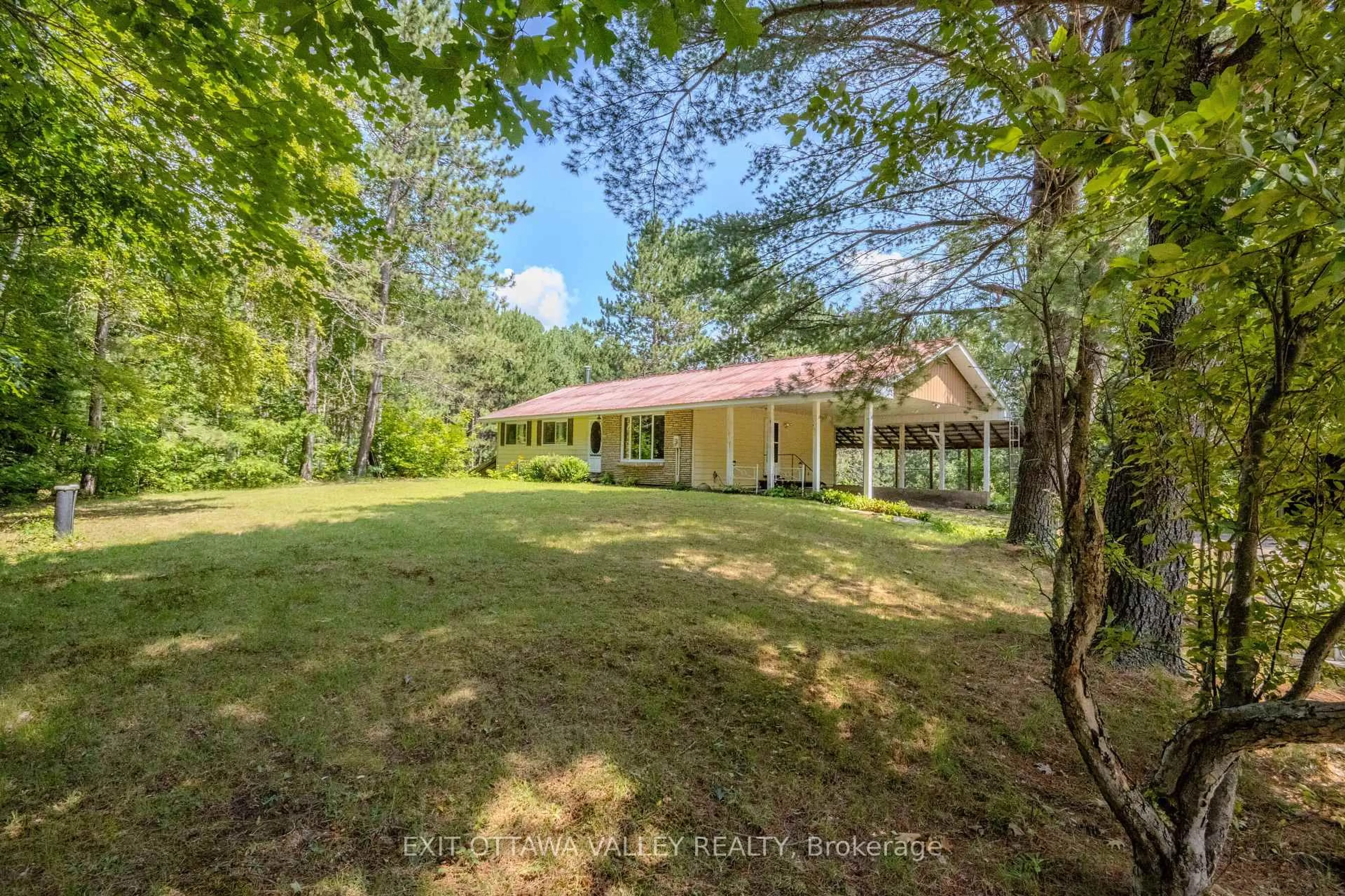 A pic from outside/outdoor area/front of a property/back of a property/a pic from drone, unknown for 323 Burnt Bridge Rd, Palmer Rapids Ontario K0J 2E0