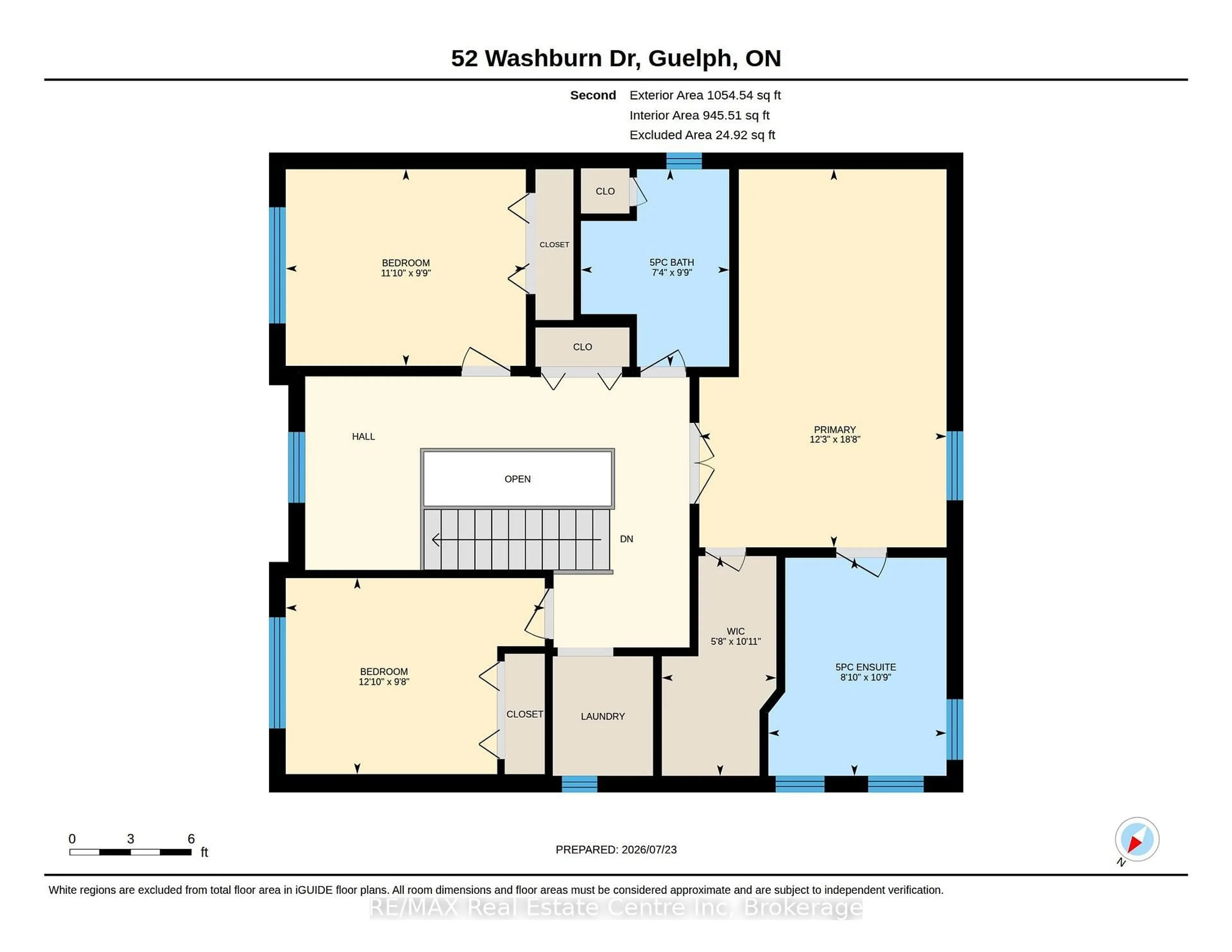 Floor plan for 52 Washburn Dr, Guelph Ontario N1E 0B2