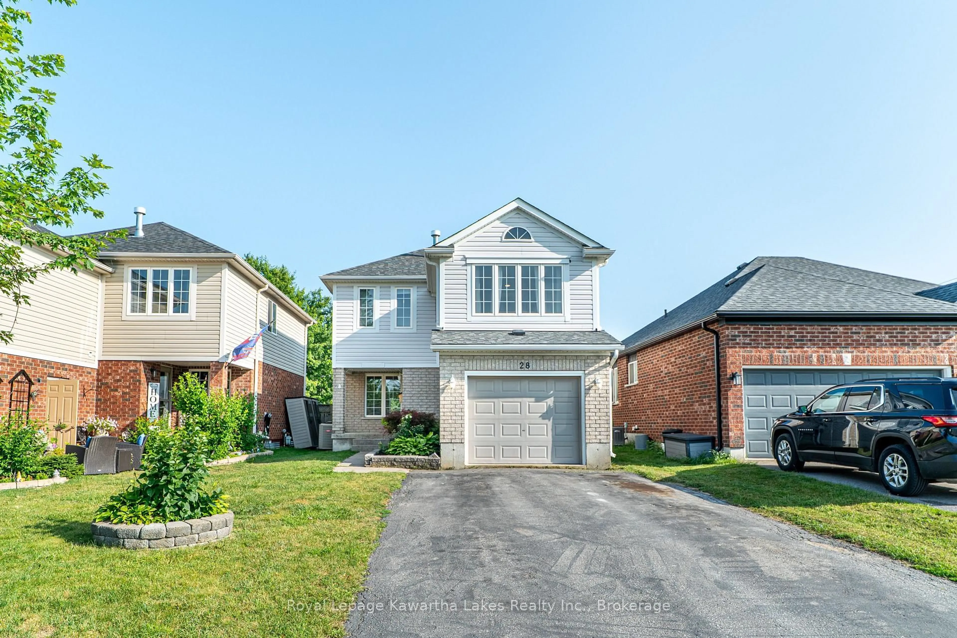 Home with brick exterior material, street for 28 Lang Crt, Kawartha Lakes Ontario K9V 6E5