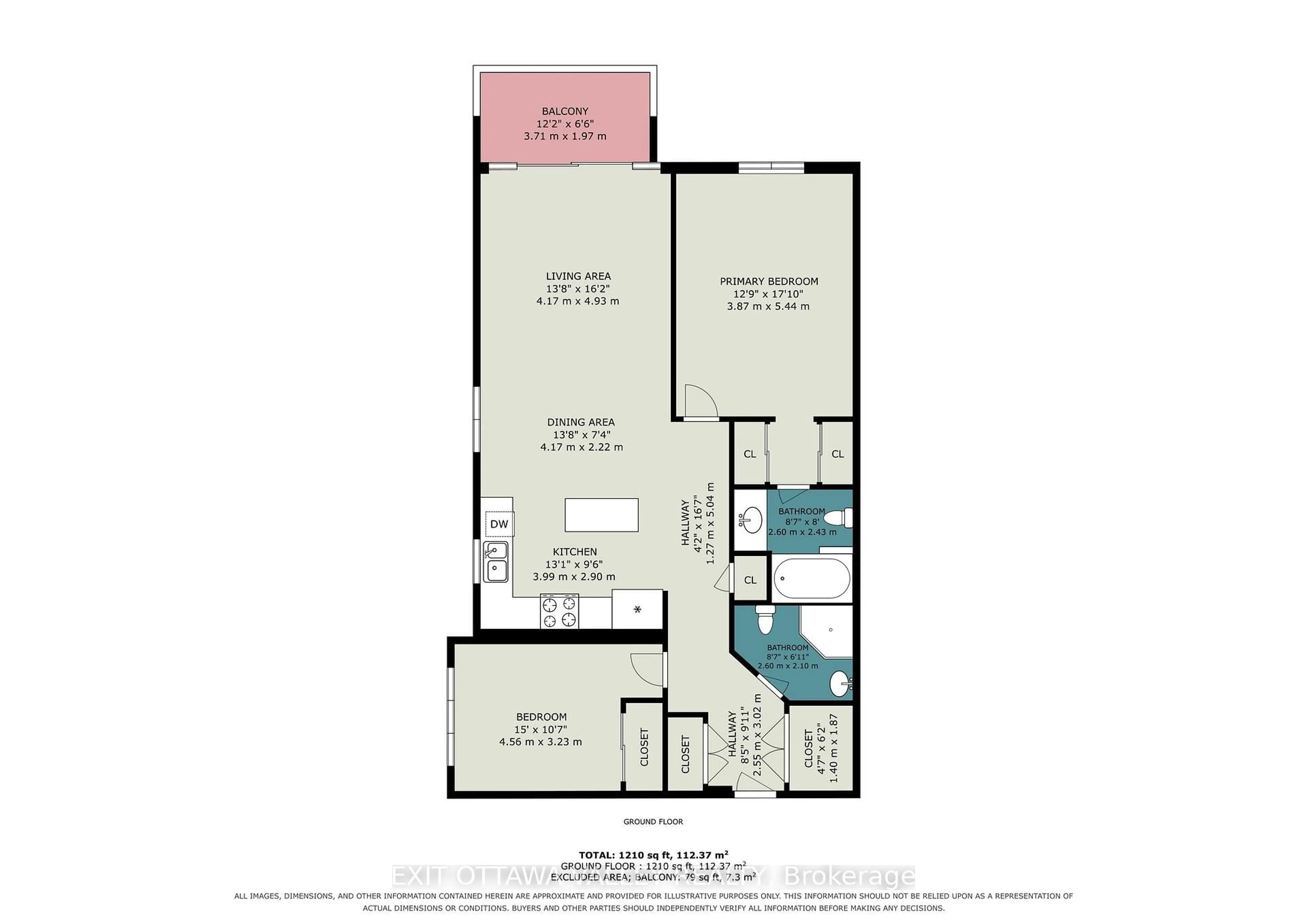 Floor plan for 14 Norice St #208, Ottawa Ontario K2G 2X4