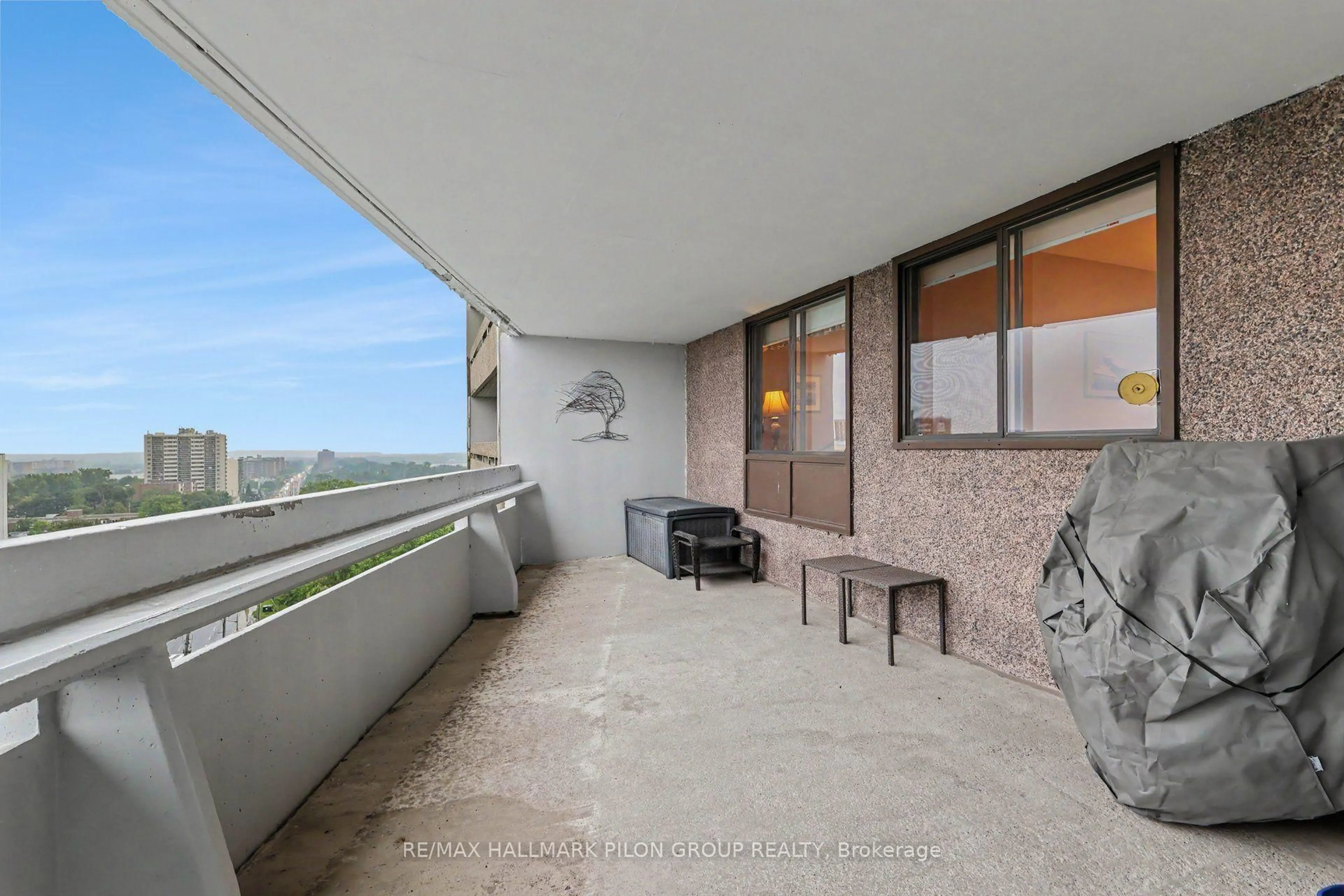 Balcony in the apartment, water/lake/river/ocean view for 415 Greenview Ave #1305, Ottawa Ontario K2B 8G5