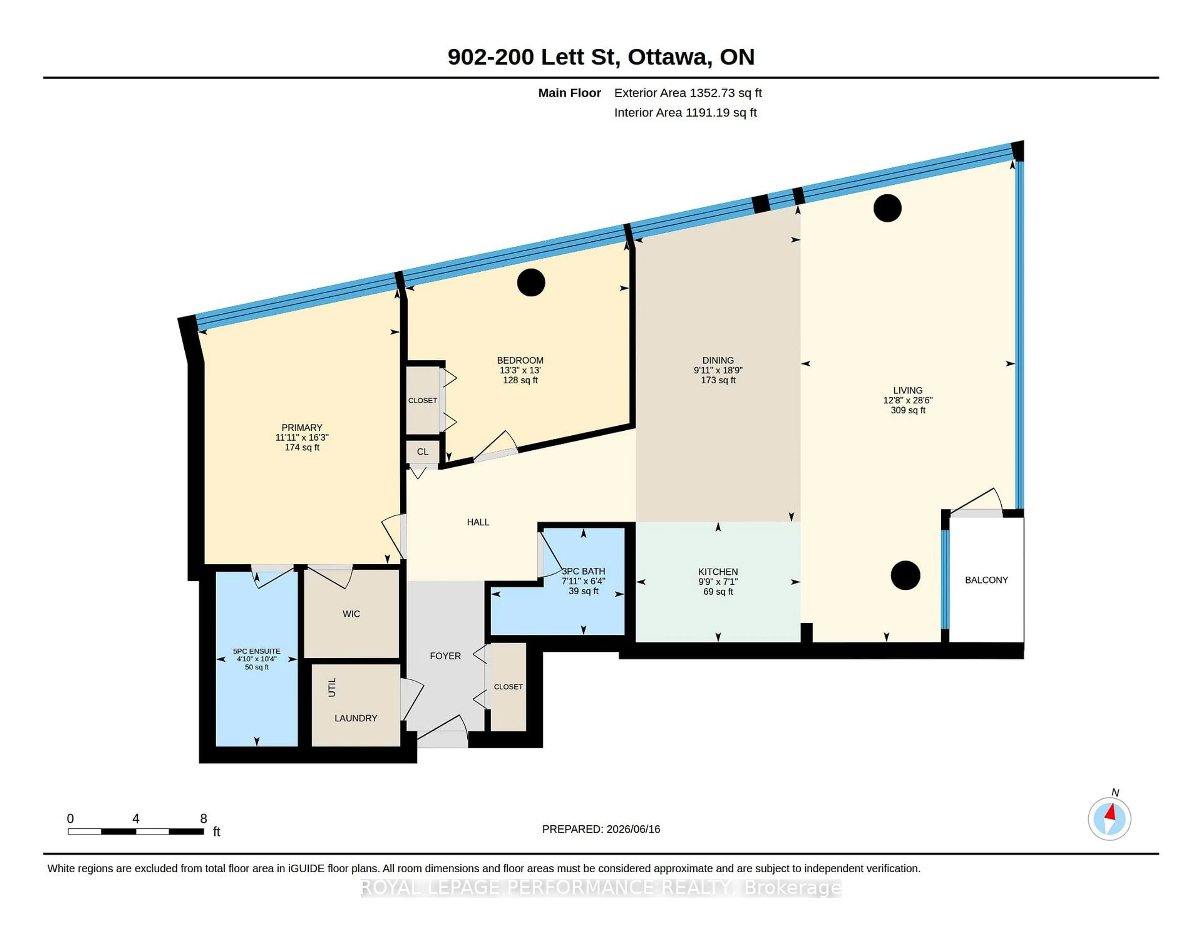 Floor plan for 200 Lett St #902, Ottawa Ontario K1R 0A7