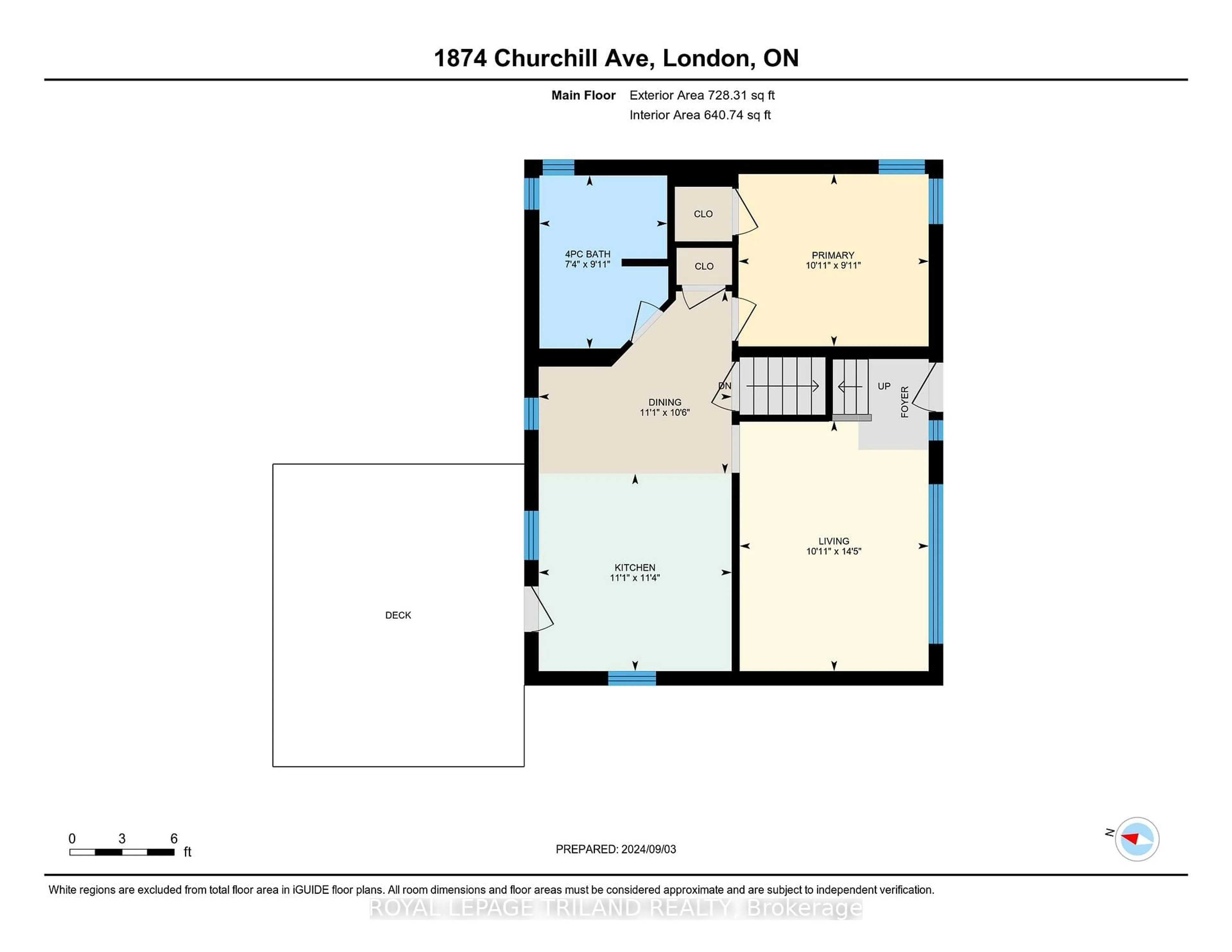 Floor plan for 1874 Churchill Ave, London East Ontario N5W 2L6