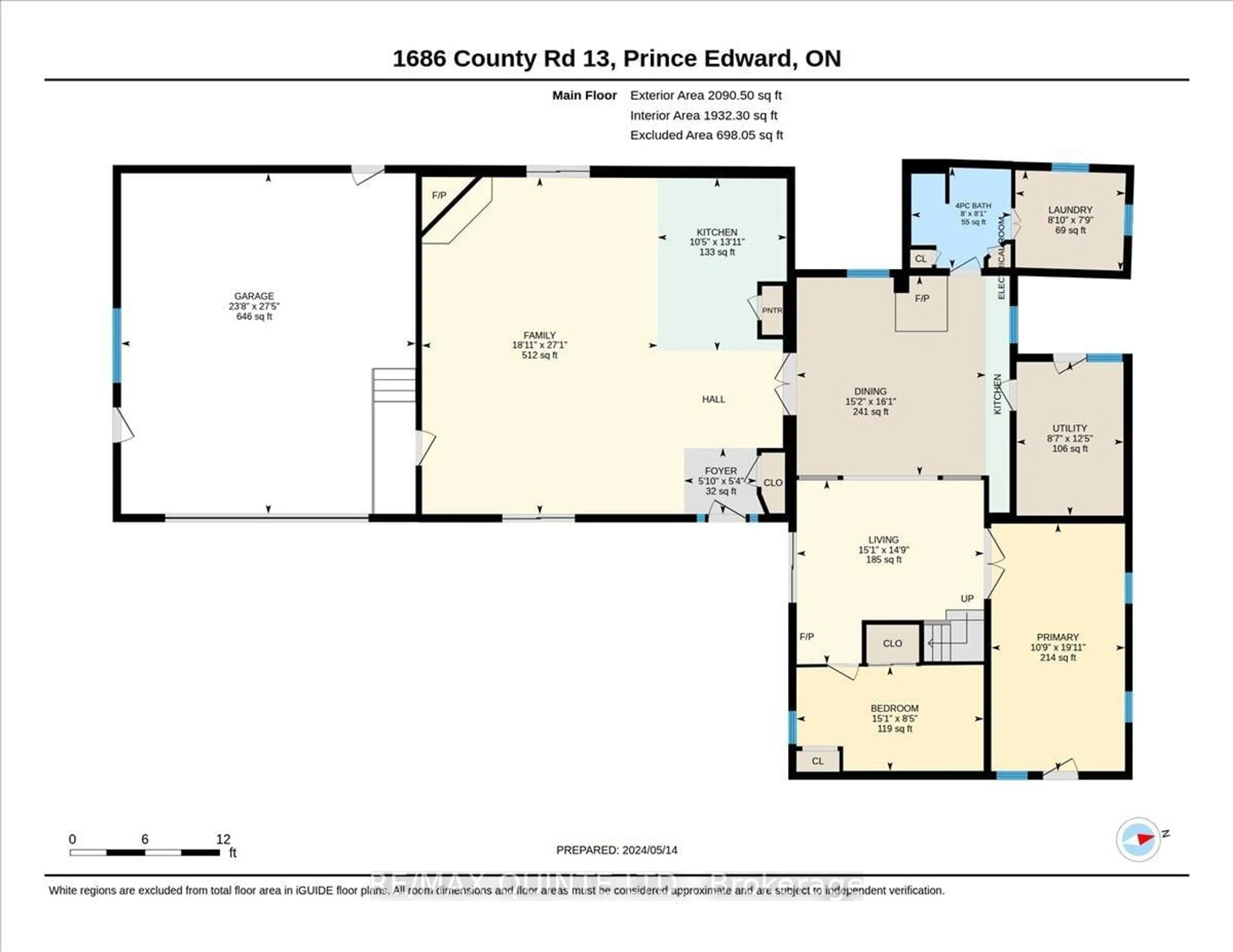Floor plan for 1686 County Road 13, Prince Edward County Ontario K0K 2P0