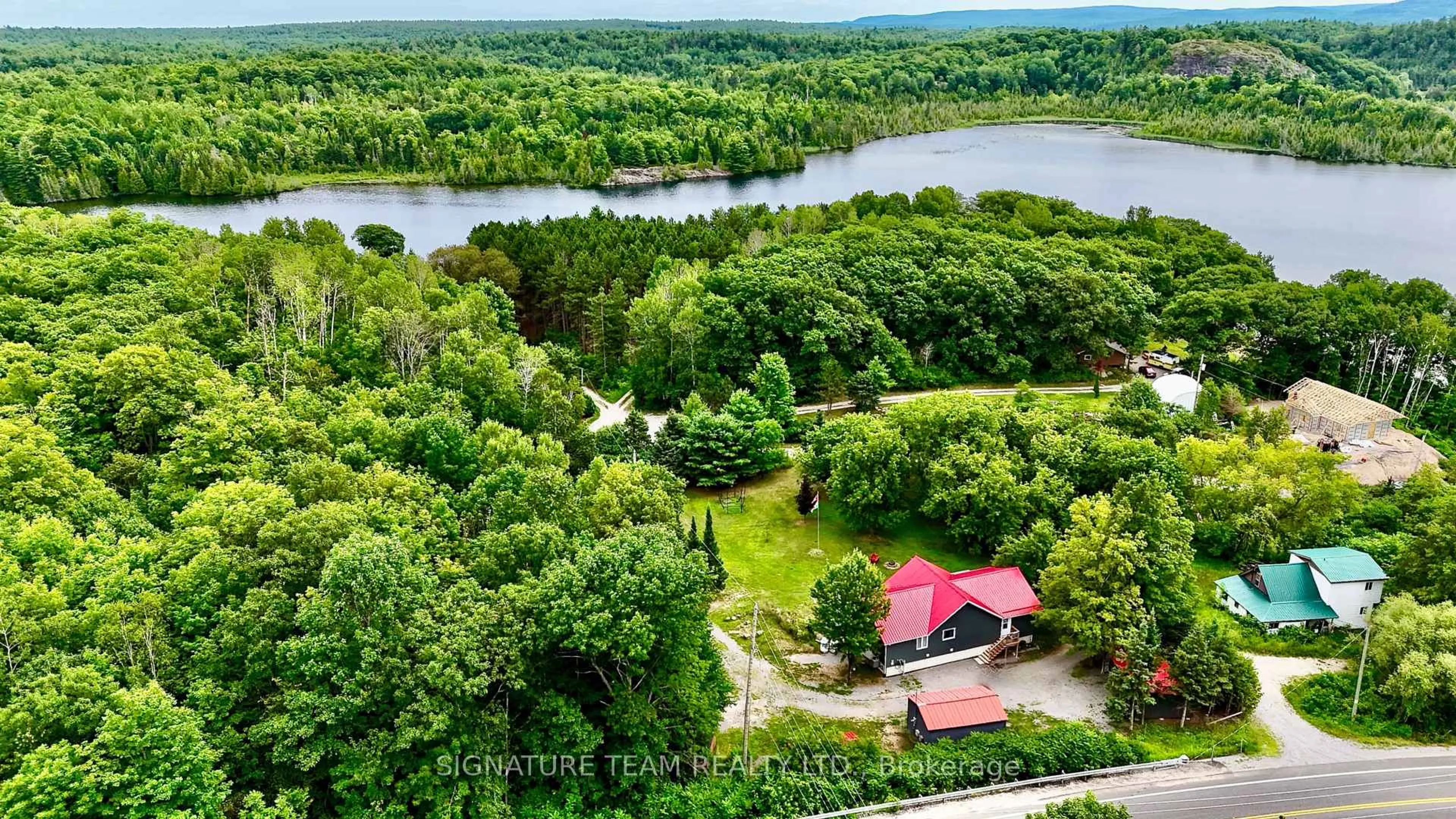 A pic from outside/outdoor area/front of a property/back of a property/a pic from drone, water/lake/river/ocean view for 2665A Foymount Rd, Eganville Ontario K0J 1T0