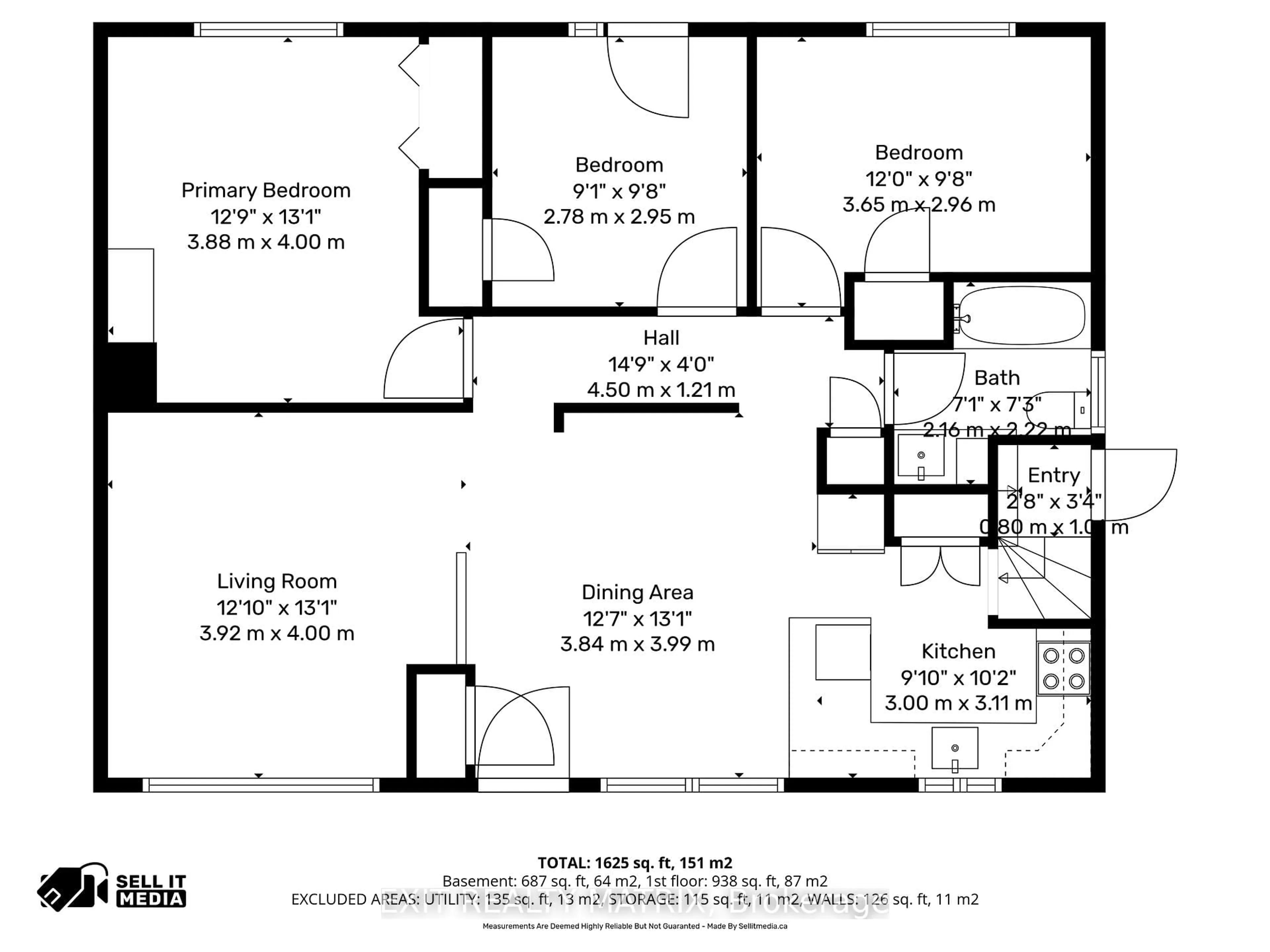 Floor plan for 509 Ghislain St, Hawkesbury Ontario K6A 2X7