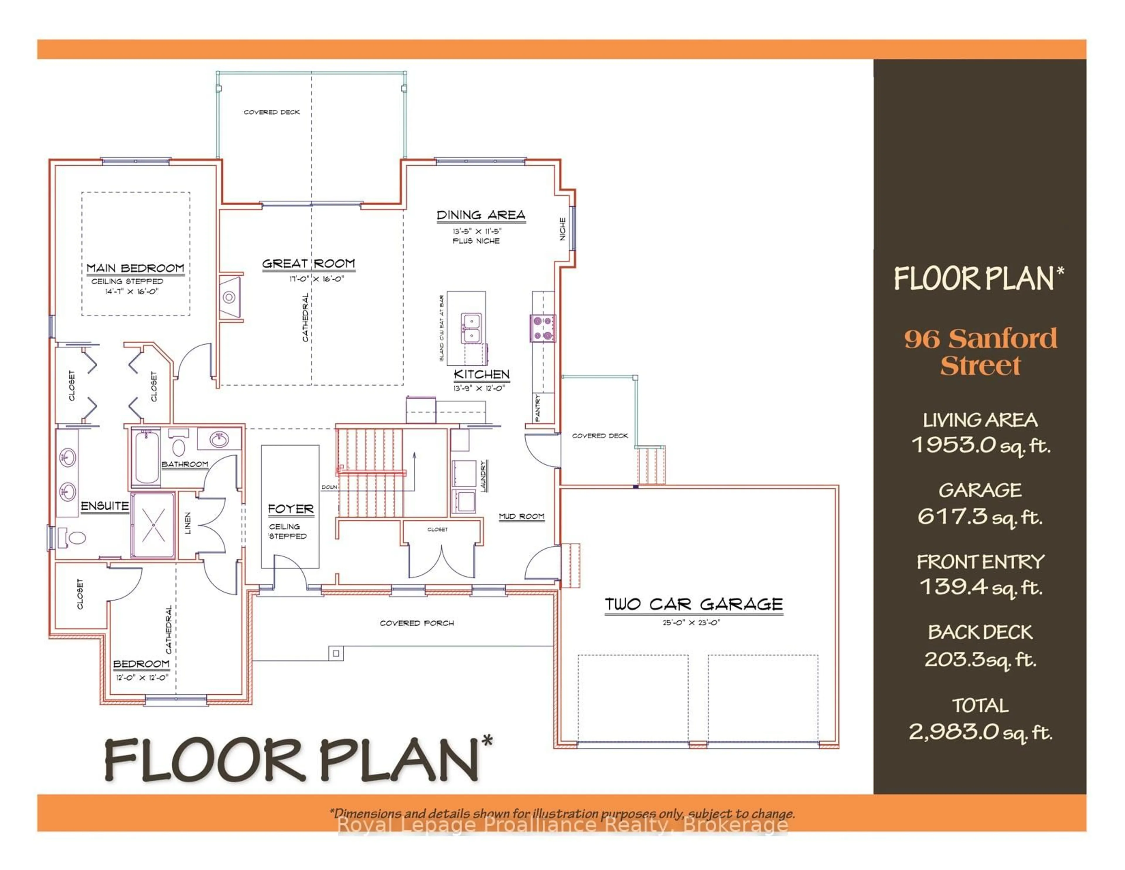 Floor plan for 96 Sanford St, Brighton Ontario K0K 1H0