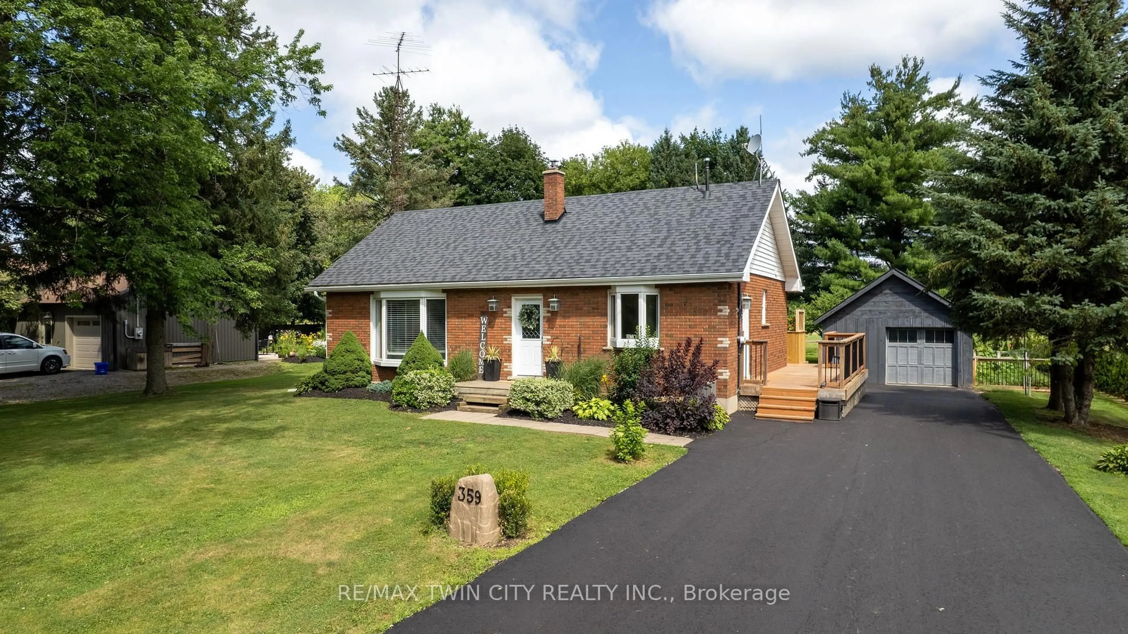 Home with brick exterior material, street for 359 German School Rd, Brant Ontario N3L 3E1