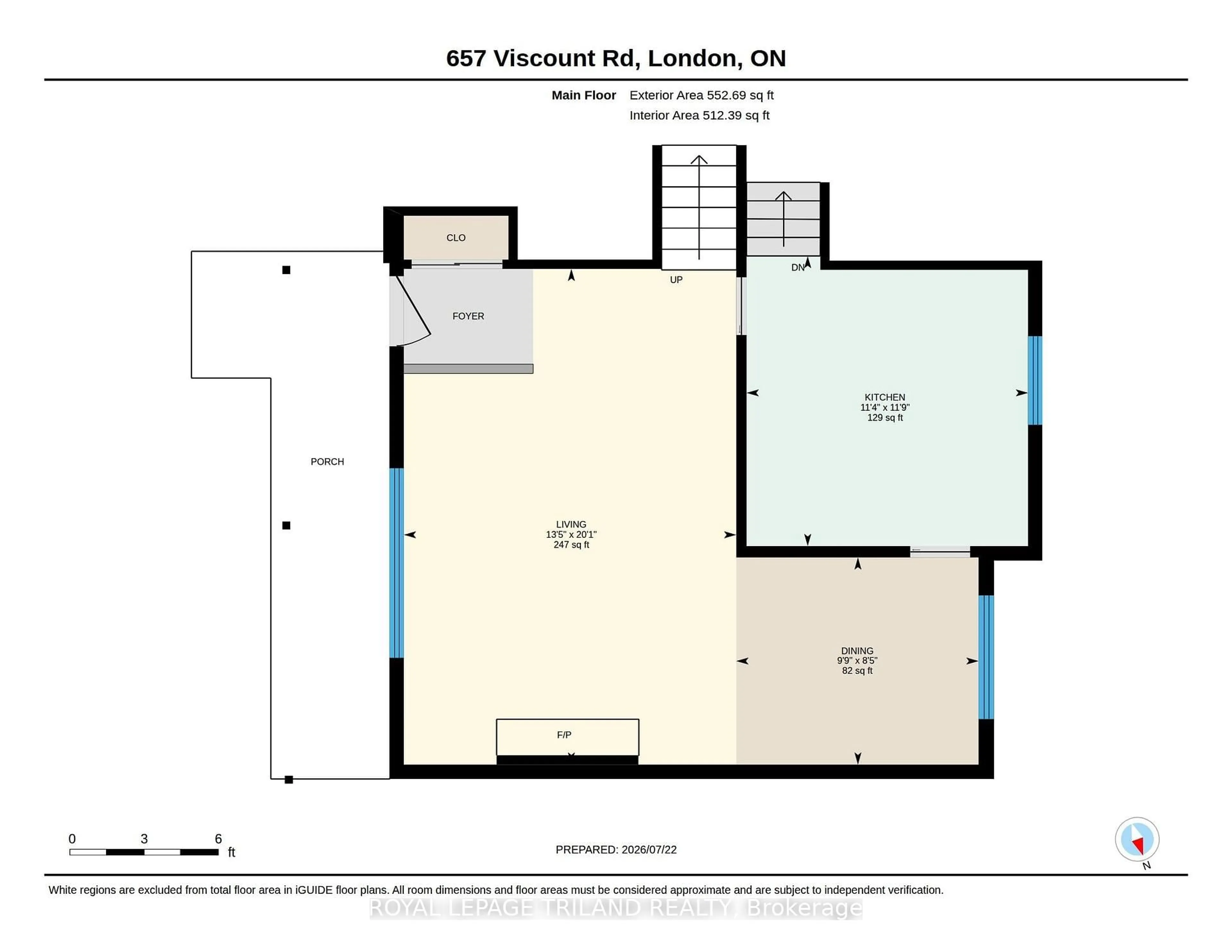 Floor plan for 657 Viscount Rd, London South Ontario N6J 2Y4