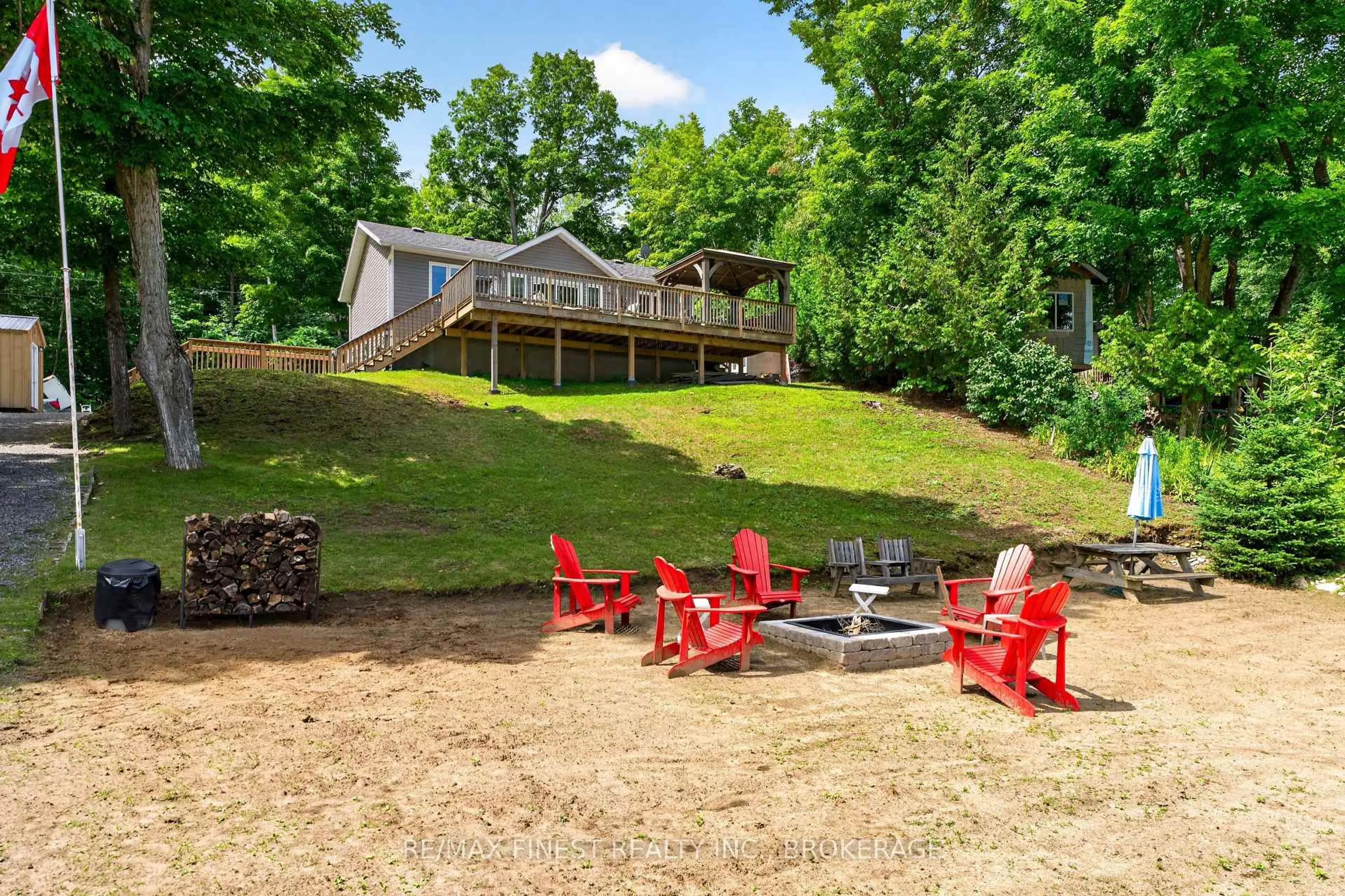 Patio, water/lake/river/ocean view for 1025 Parsons Point Lane, Verona Ontario K0H 2W0